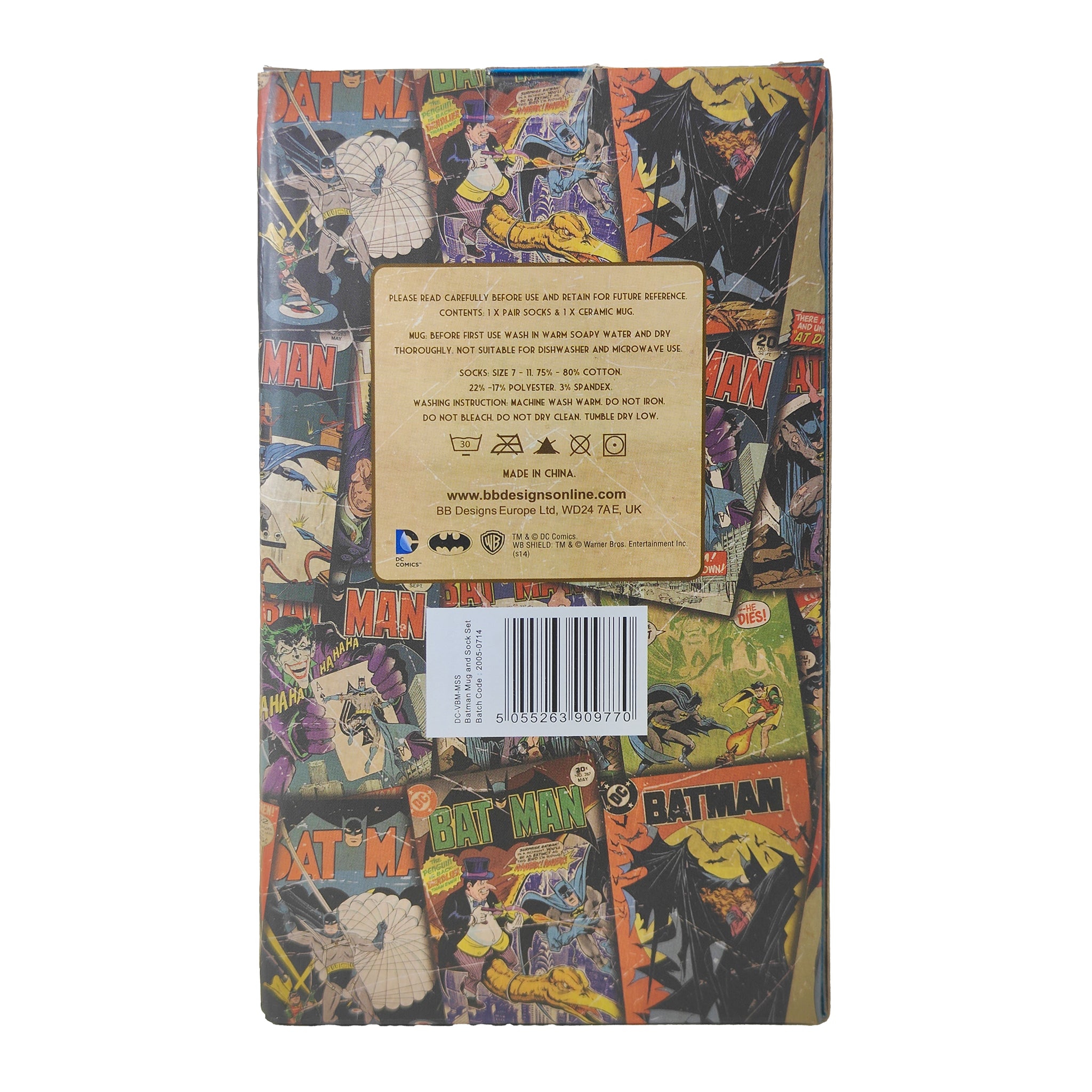 BB Designs DC Comics Batman Ceramic Mug and Sock Gift Set