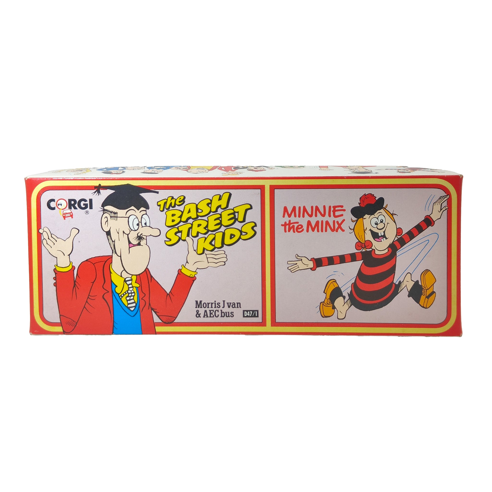 Beano Bash Street Kids Minnie the Minx Corgi AEC Bus and Morris J Van Set