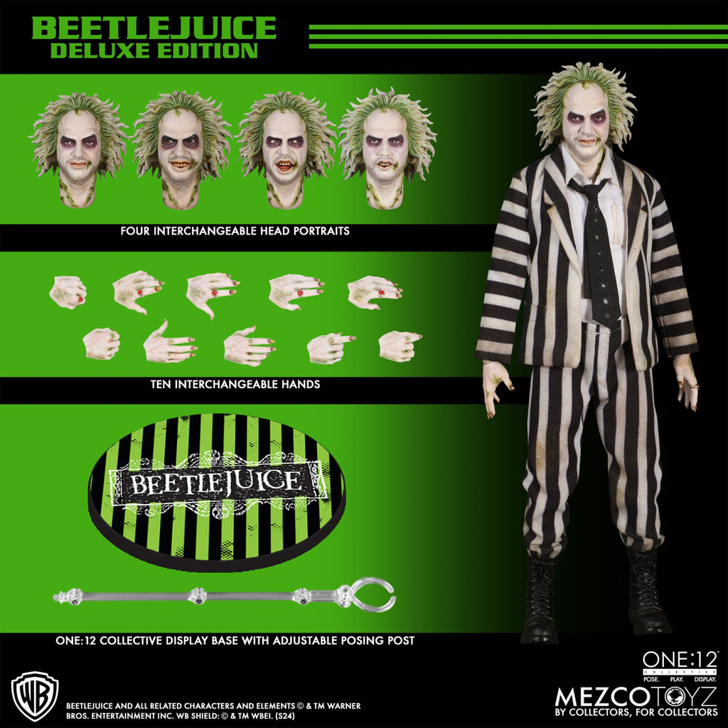 Beetlejuice 1988 Mezco Toyz One:12 Collective Action Figure, Movie Icons & Heroes, 17cm, 2023, new