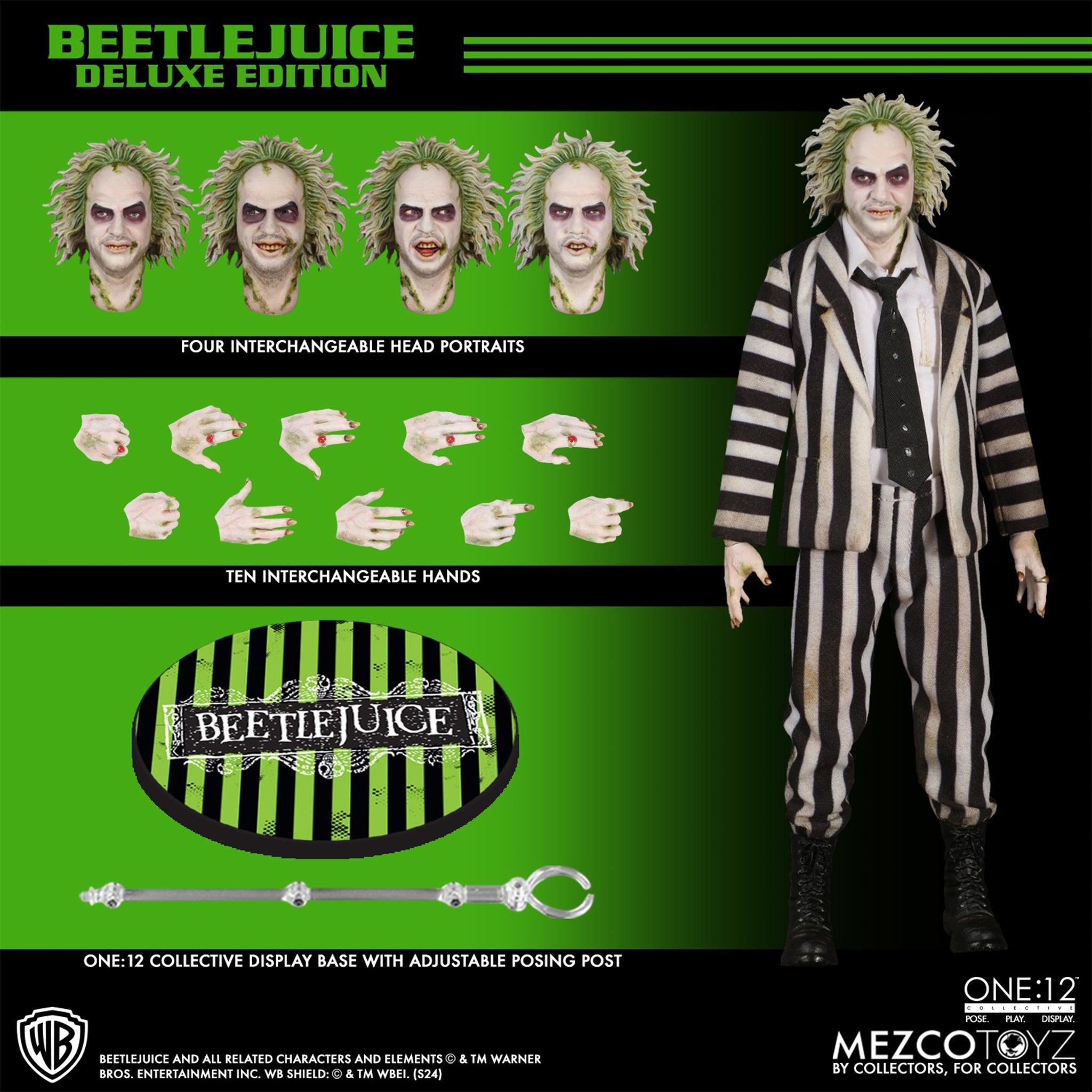 Beetlejuice 1988 Mezco Toyz One:12 Collective Action Figure, Movie Icons & Heroes, 17cm, 2023, new