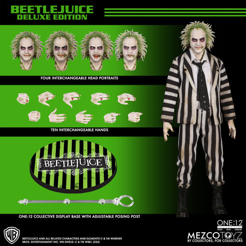 Beetlejuice 1988 Mezco Toyz One:12 Collective Action Figure, Movie Icons & Heroes, 17cm, 2023, new