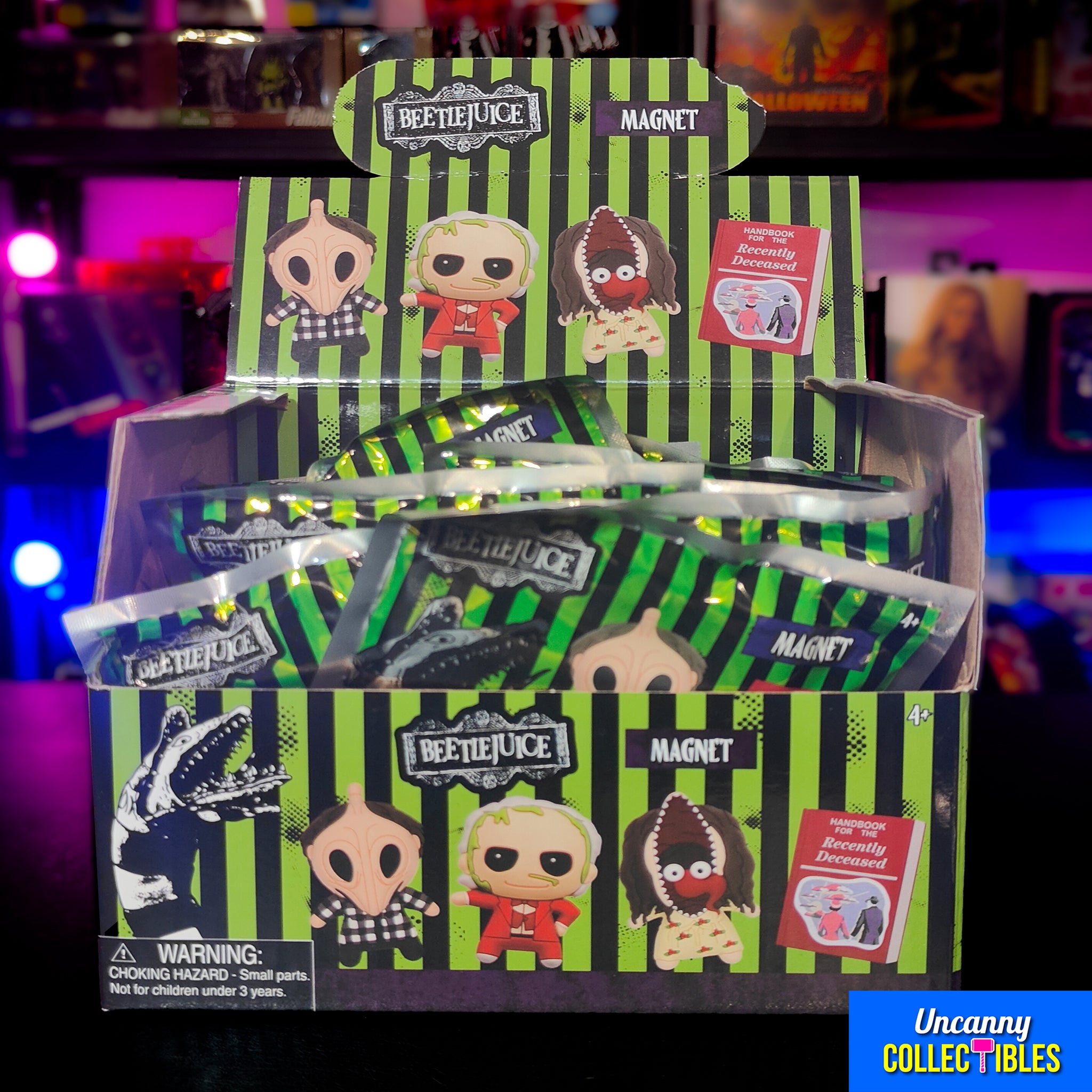 Beetlejuice 3D Magnet Series 1 - Individual Blind Bag – Beetlejuice, Monogram International, 3 cm, 2024, brand new collector item, Uncanny Collectibles Dublin Ireland