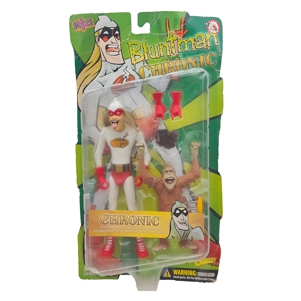 Bluntman And Chronic Set Of 2 Action Figures Big Blast Graphitti Designs 2002 – Movie Icons & Heroes, Vintage Brands, 20 cm, 2002, pre-owned collector piece, Uncanny Collectibles Dublin Ireland