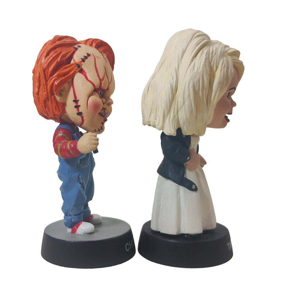 Chucky and Tiffany Little Big Heads Bride of Chucky Sideshow Collectibles