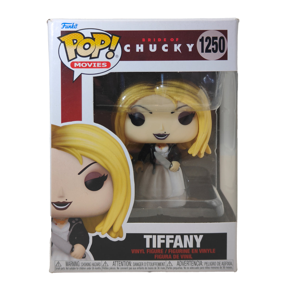 Bride of Chucky Tiffany With Knife Funko Pop 1250 Vinyl Figure, Child's Play, 9.5cm, pre-owned