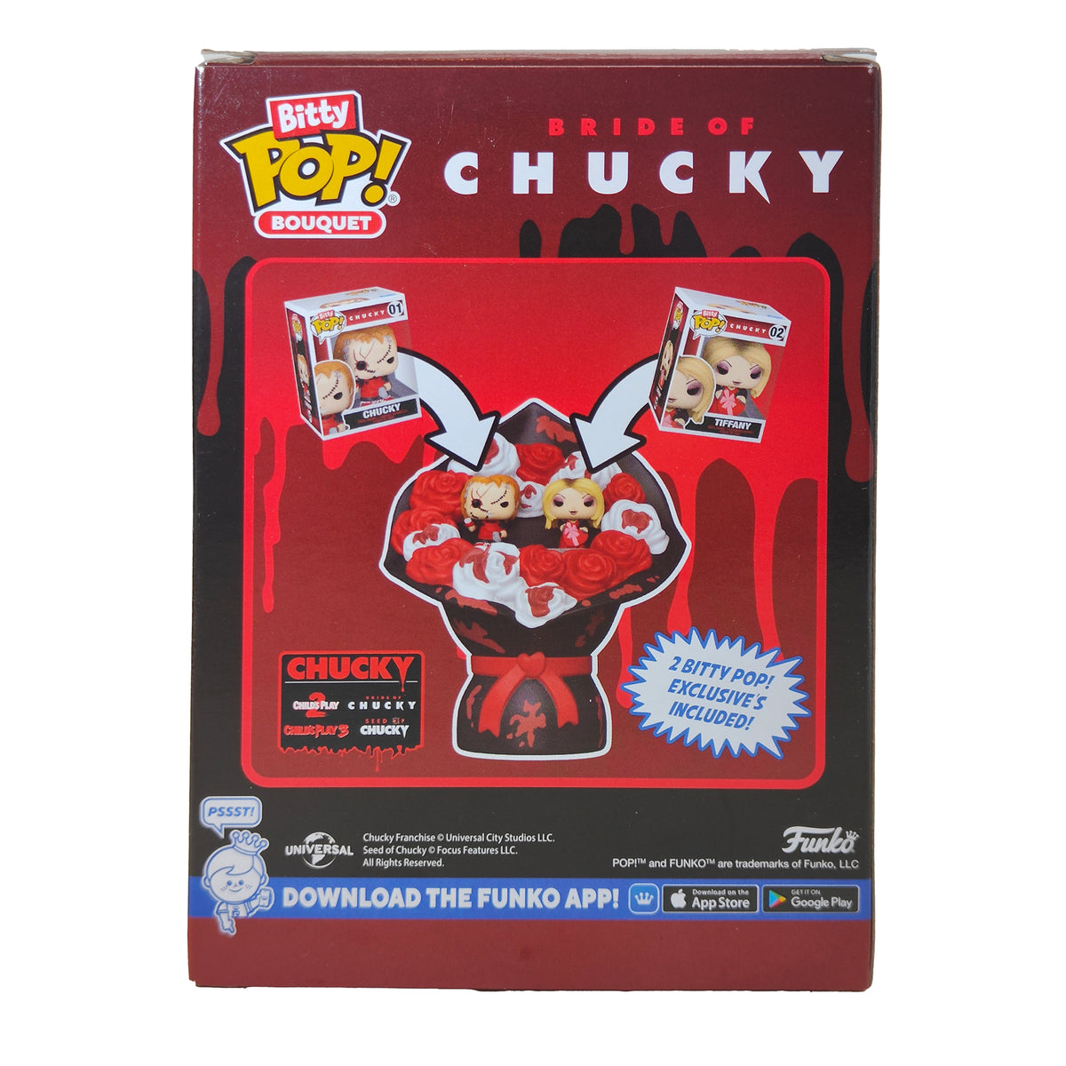 Bride of Chucky Valentine's Chucky and Tiffany Funko Bitty Pop Bouquet