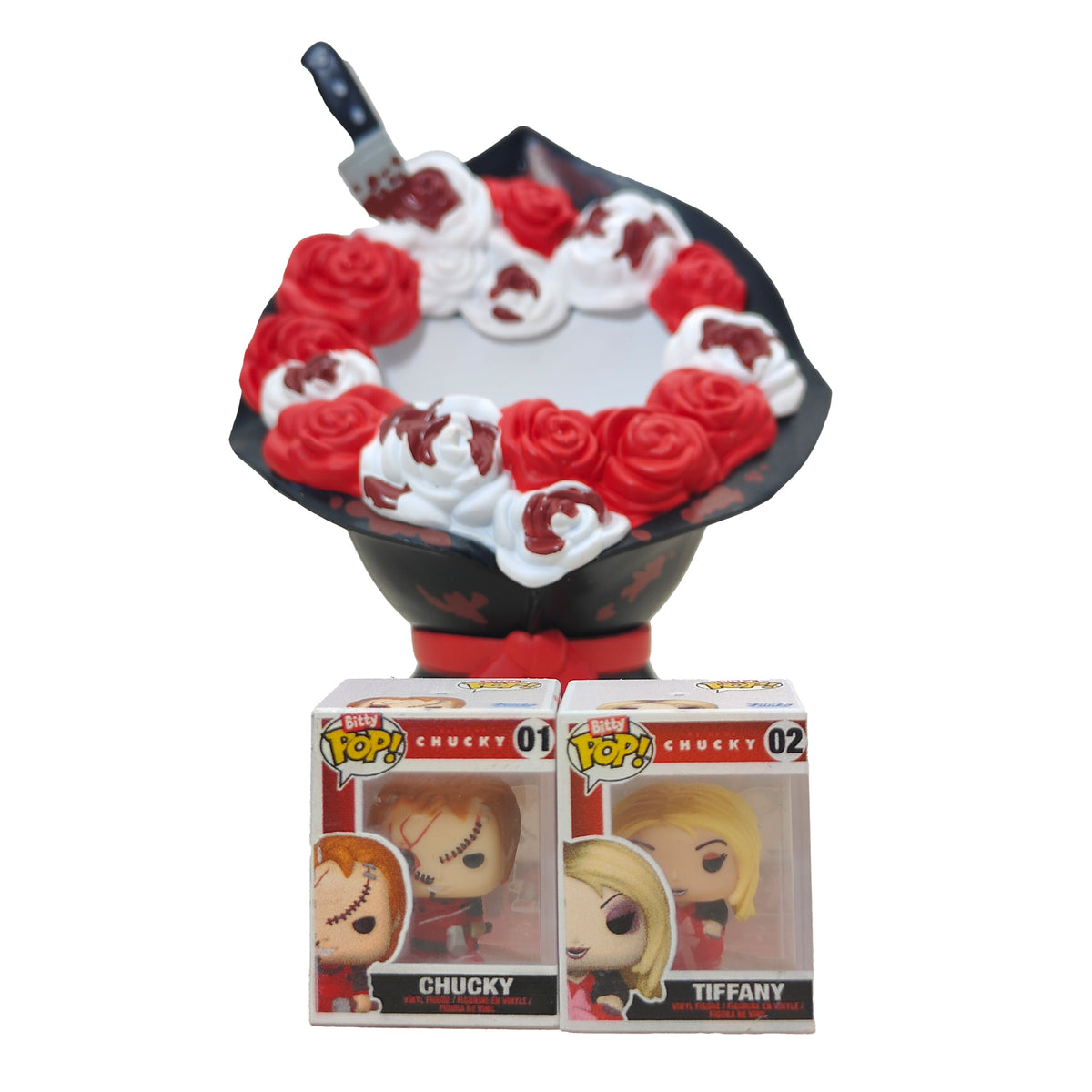 Bride of Chucky Valentine's Chucky and Tiffany Funko Bitty Pop Bouquet