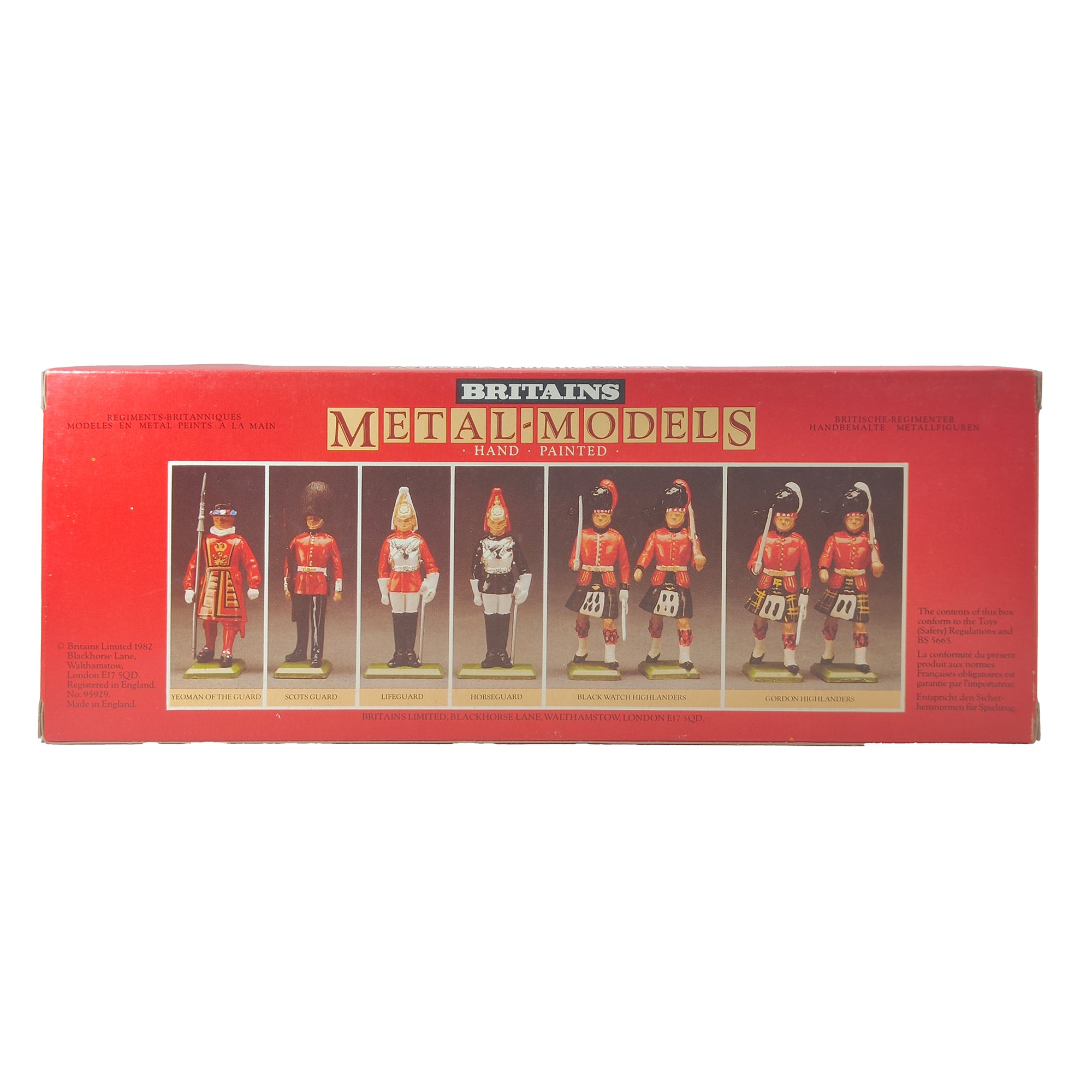 Britains Metal Models 1 U.S. Marine Sergeant 5 U.S. Marines Marching 7302 1986