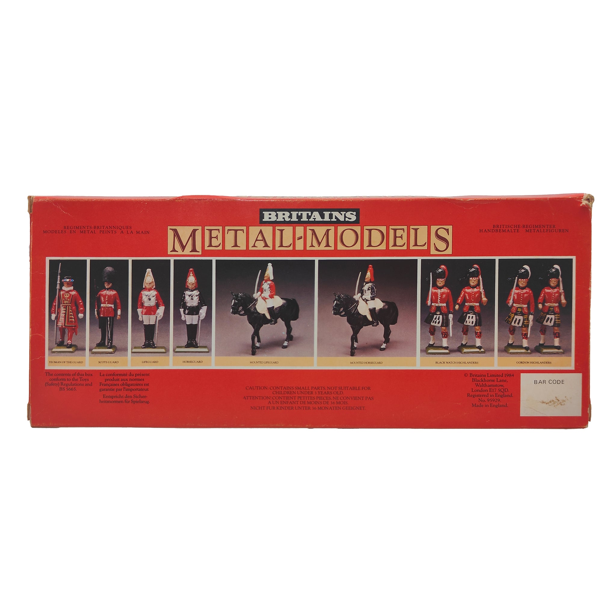 Britains Metal Models Her Majesty Queen Elizabeth Mounted Lifeguard And Horseguard 7233 1986 – Military, Britains, 5 cm, 1986, pre-owned collector piece, Uncanny Collectibles Dublin Ireland