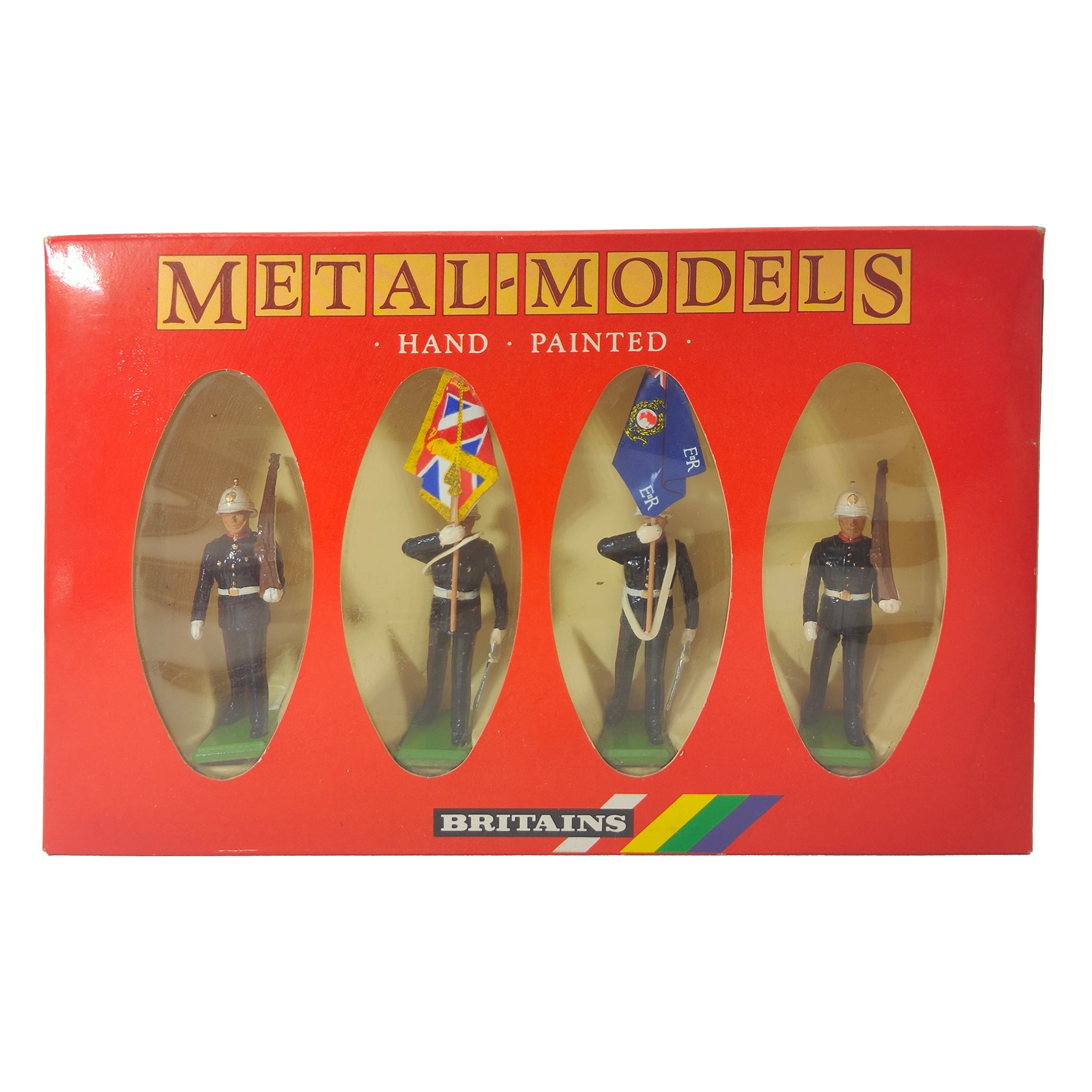 Britains Metal Models Royal Marine Colour Party 7201 1986 – Military, Britains, 5 cm, 1986, pre-owned collector piece, Uncanny Collectibles Dublin Ireland