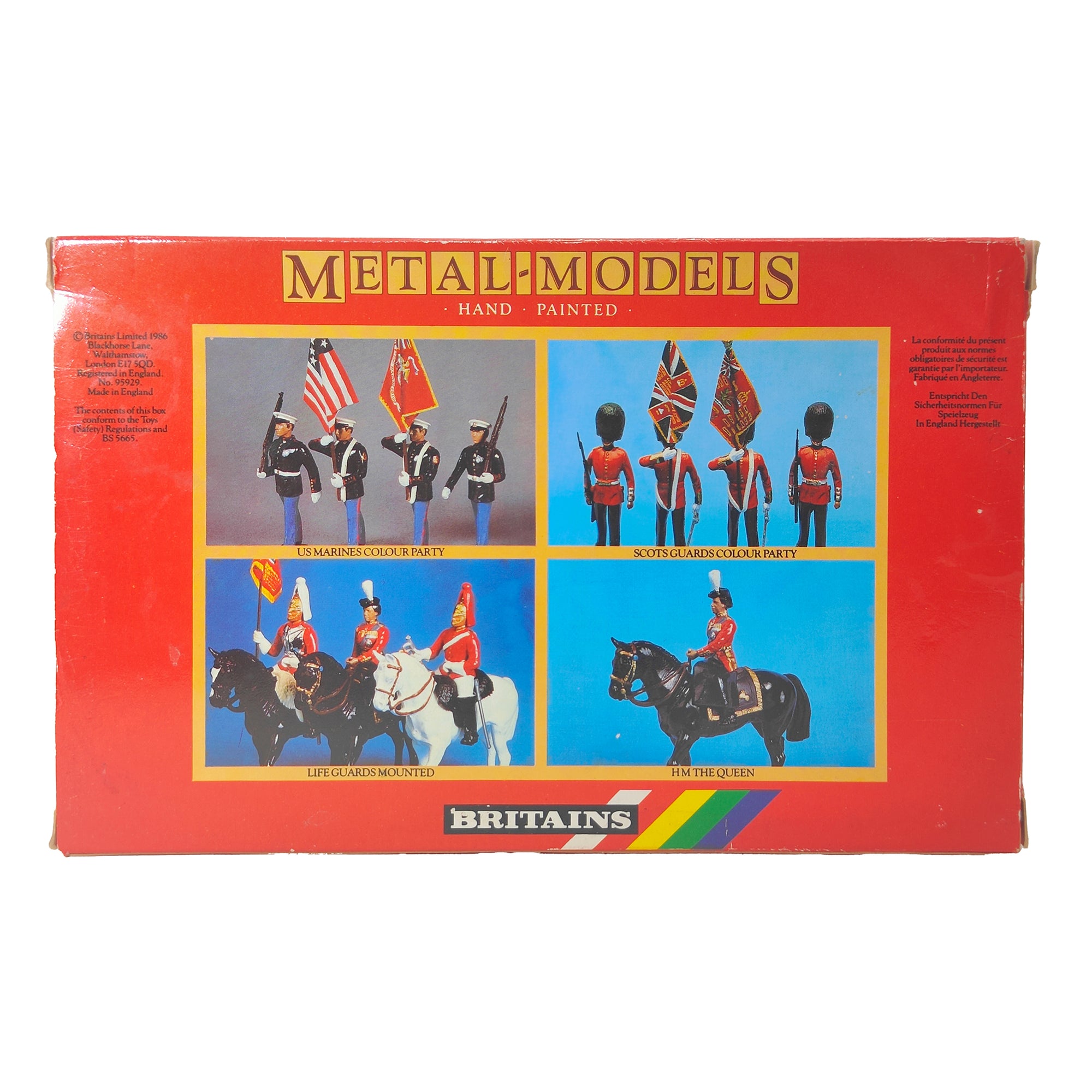Britains Metal Models Royal Marine Colour Party 7201 1986