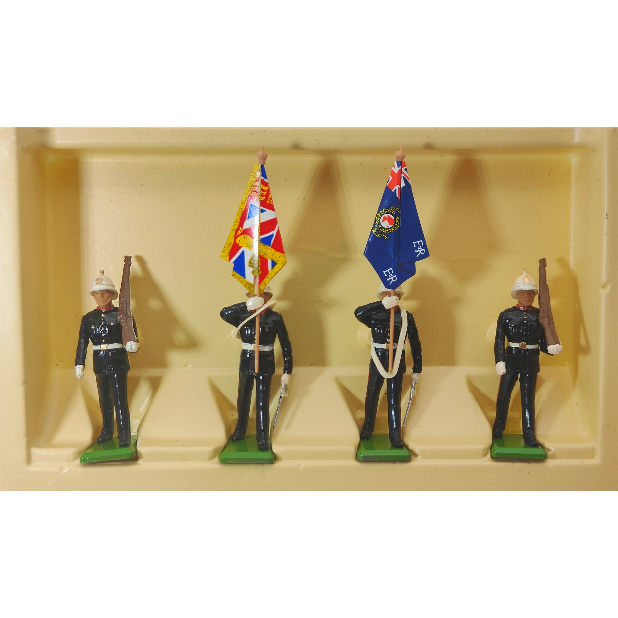 Britains Metal Models Royal Marine Colour Party 7201 1986 – Military, Britains, 5 cm, 1986, pre-owned collector piece, Uncanny Collectibles Dublin Ireland
