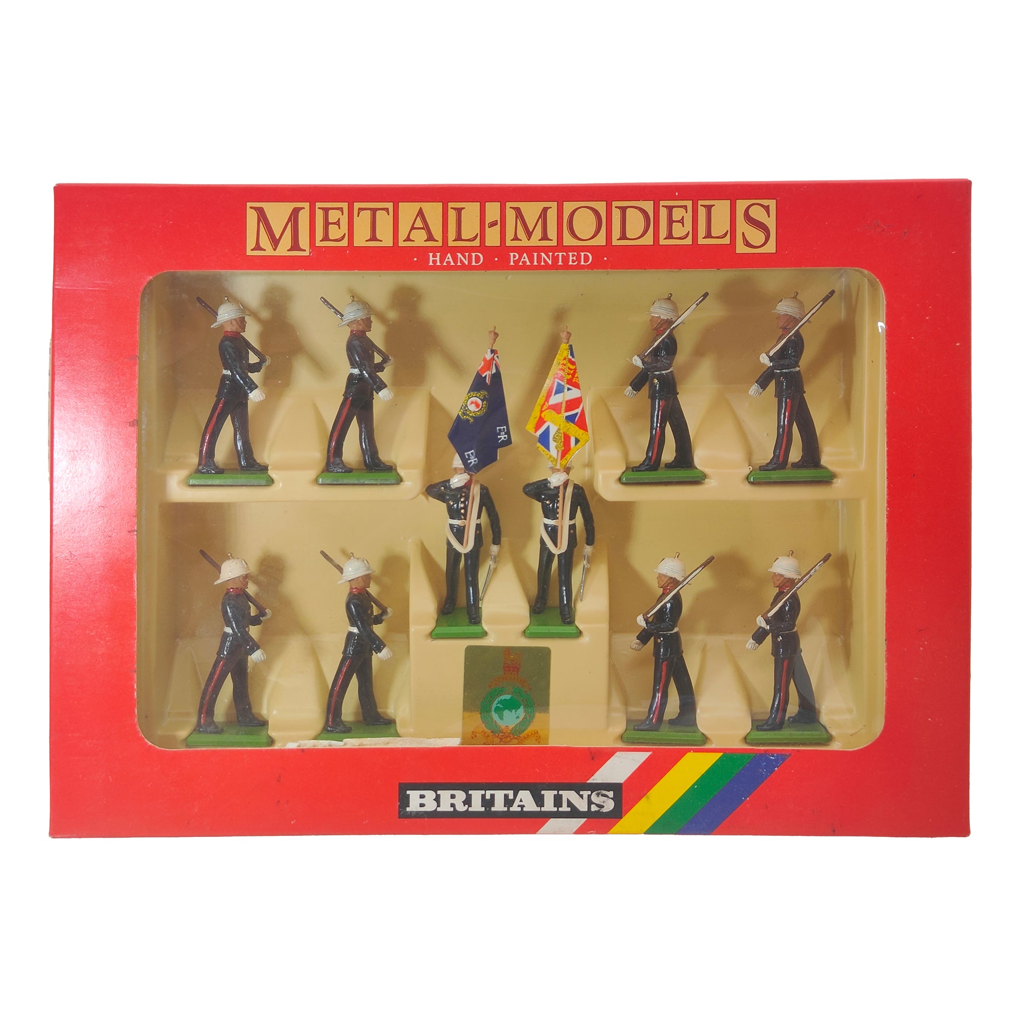 Britains Metal Models Royal Marine Colour Party And Escort 7202 1986