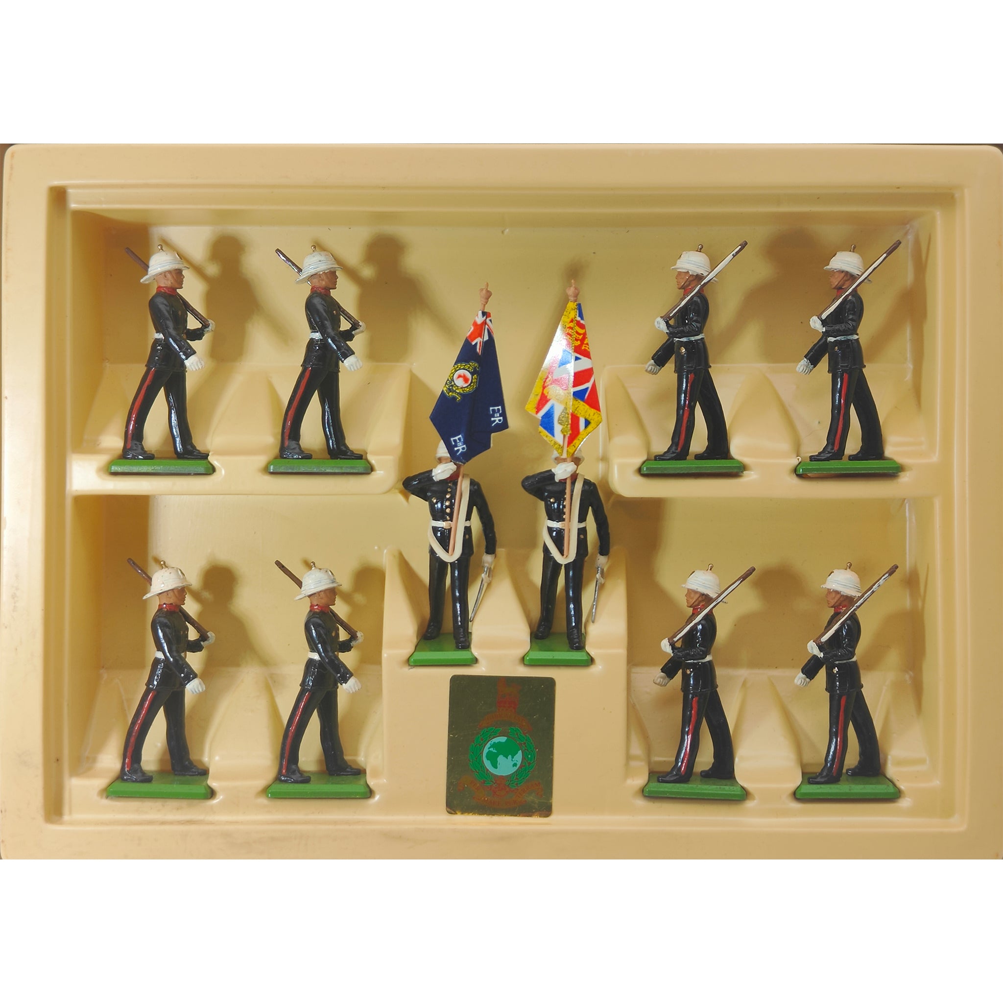 Britains Metal Models Royal Marine Colour Party And Escort 7202 1986 – Military, Britains, 5 cm, 1986, pre-owned collector piece, Uncanny Collectibles Dublin Ireland