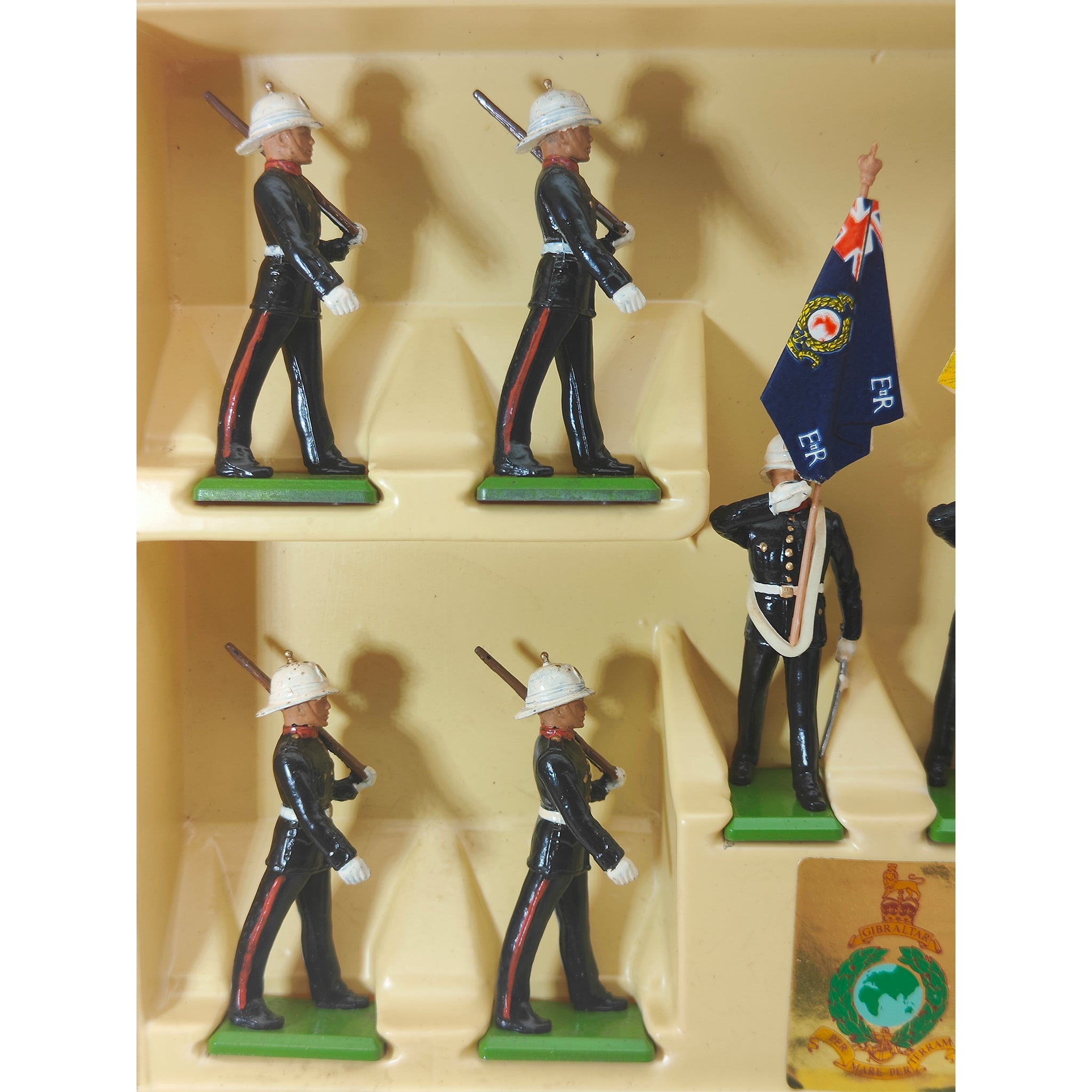 Britains Metal Models Royal Marine Colour Party And Escort 7202 1986 – Military, Britains, 5 cm, 1986, pre-owned collector piece, Uncanny Collectibles Dublin Ireland