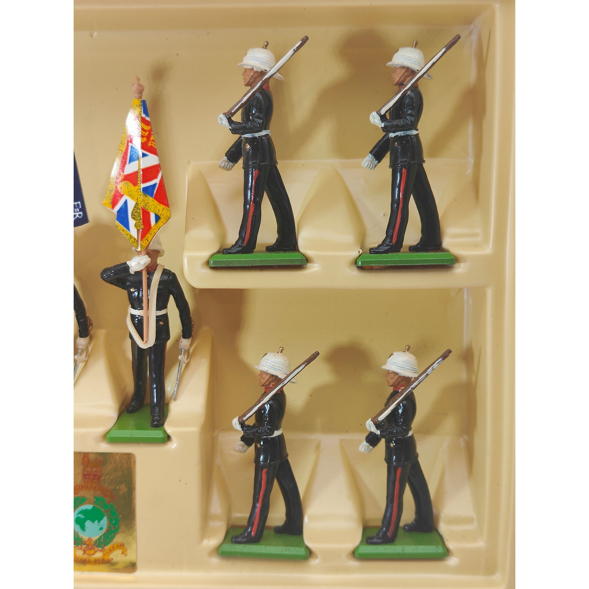 Britains Metal Models Royal Marine Colour Party And Escort 7202 1986 – Military, Britains, 5 cm, 1986, pre-owned collector piece, Uncanny Collectibles Dublin Ireland