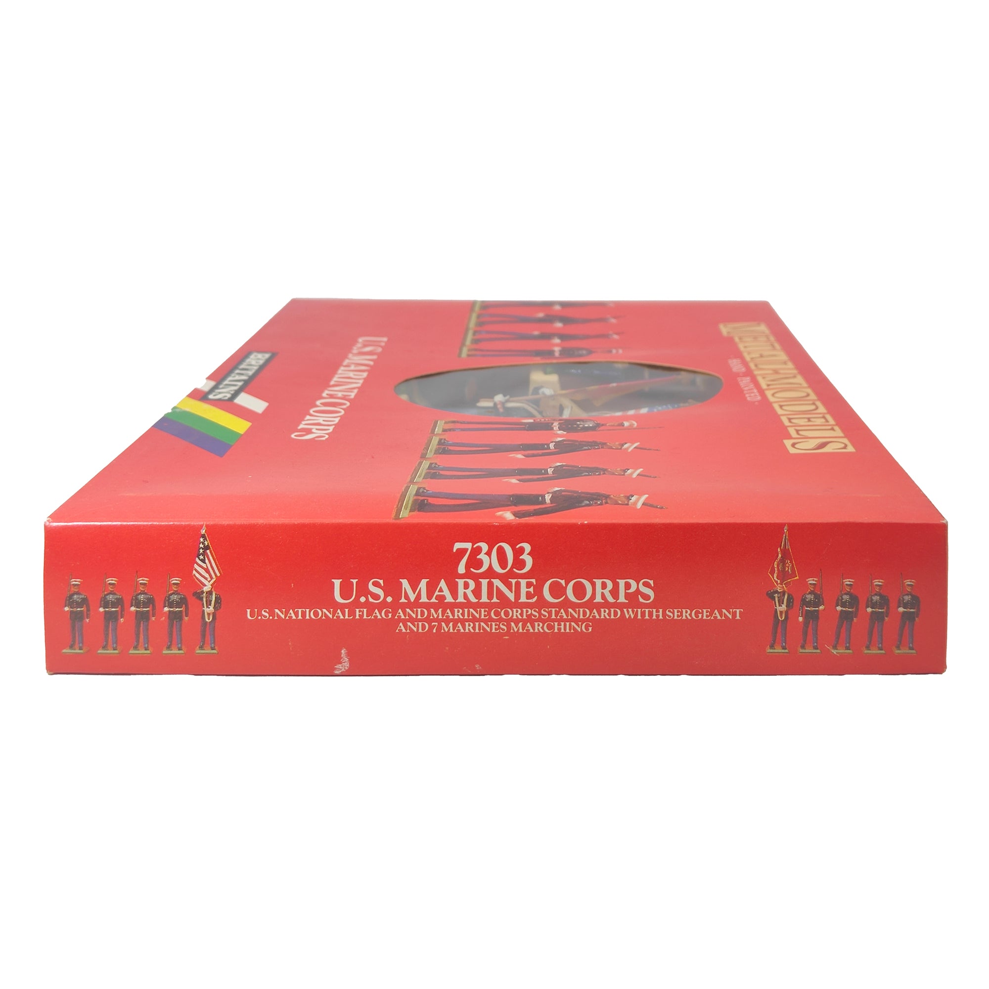 Britains Metal Models U.S. Marine Corps 1 U.S. Marine Sergeant 7 Marines Marching 7303 1986