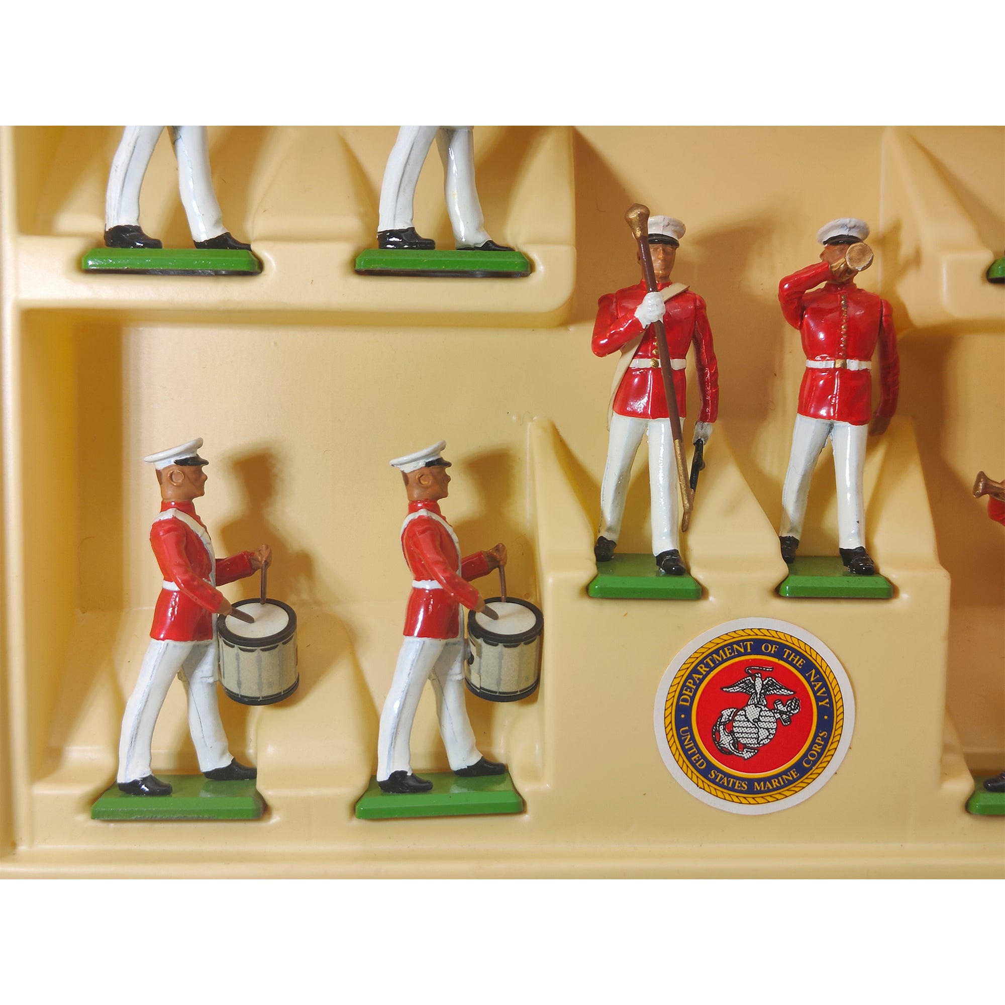 Britains Metal Models U.S. Marine Corps With Drum Major 7305 1986