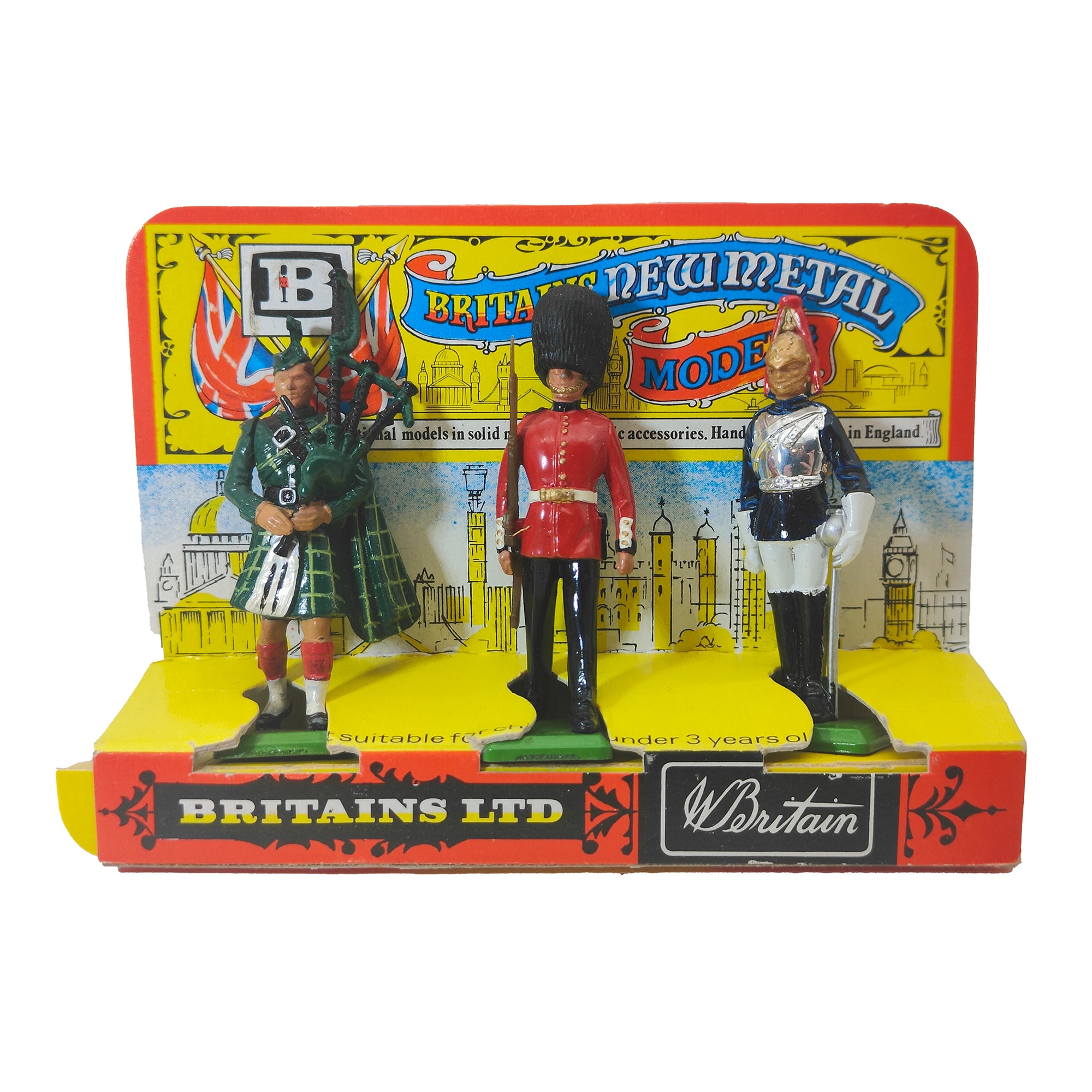 Britains New Metal Models Highland Bagpiper Foot Guard & Blues and Royals 1986