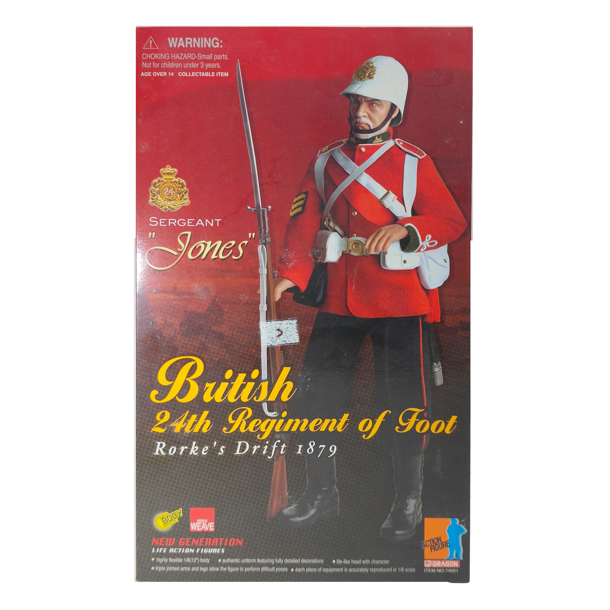 British 24th Regiment Of Foot Rorkes Drift 1879 Sergeant Jones  1:6 Dragon Models Action Figure 30cm – Military, Vintage Brands, 30 cm, 2003, pre-owned collector piece, Uncanny Collectibles Dublin Ireland