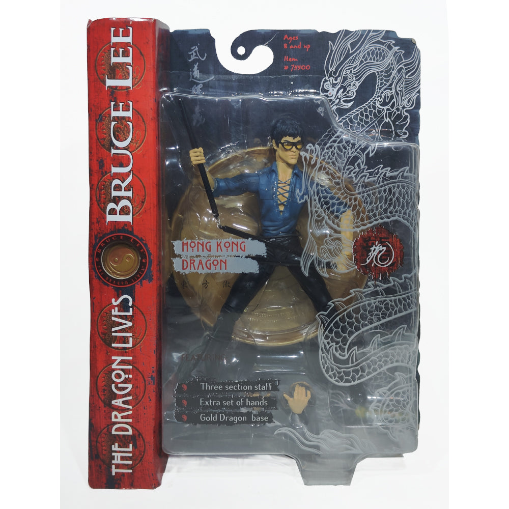 Bruce Lee The Dragon Lives Hong Kong Dragon 6-Inch Art Asylum Action Figure – Movie Icons & Heroes, Art Asylum, 15 cm, 2001, pre-owned collector piece, Uncanny Collectibles Dublin Ireland