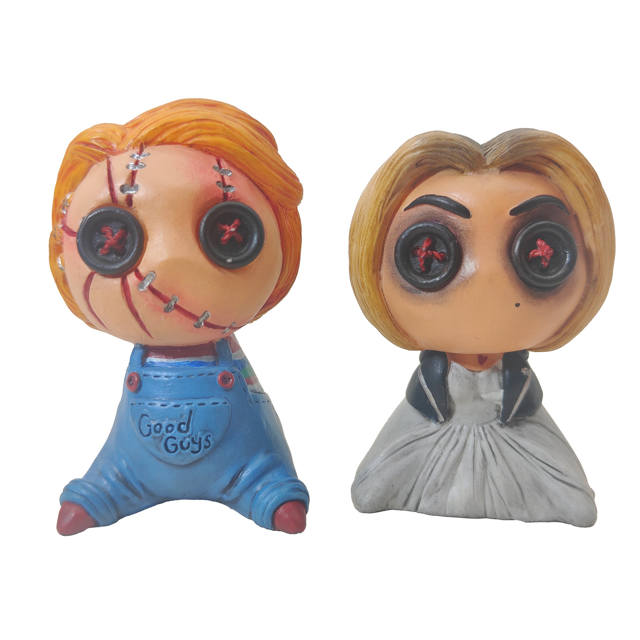 Button Eye Horror Doll and Bride Resin Figure Set AE Treasures Handmade Fan Art – photo 6 of 8