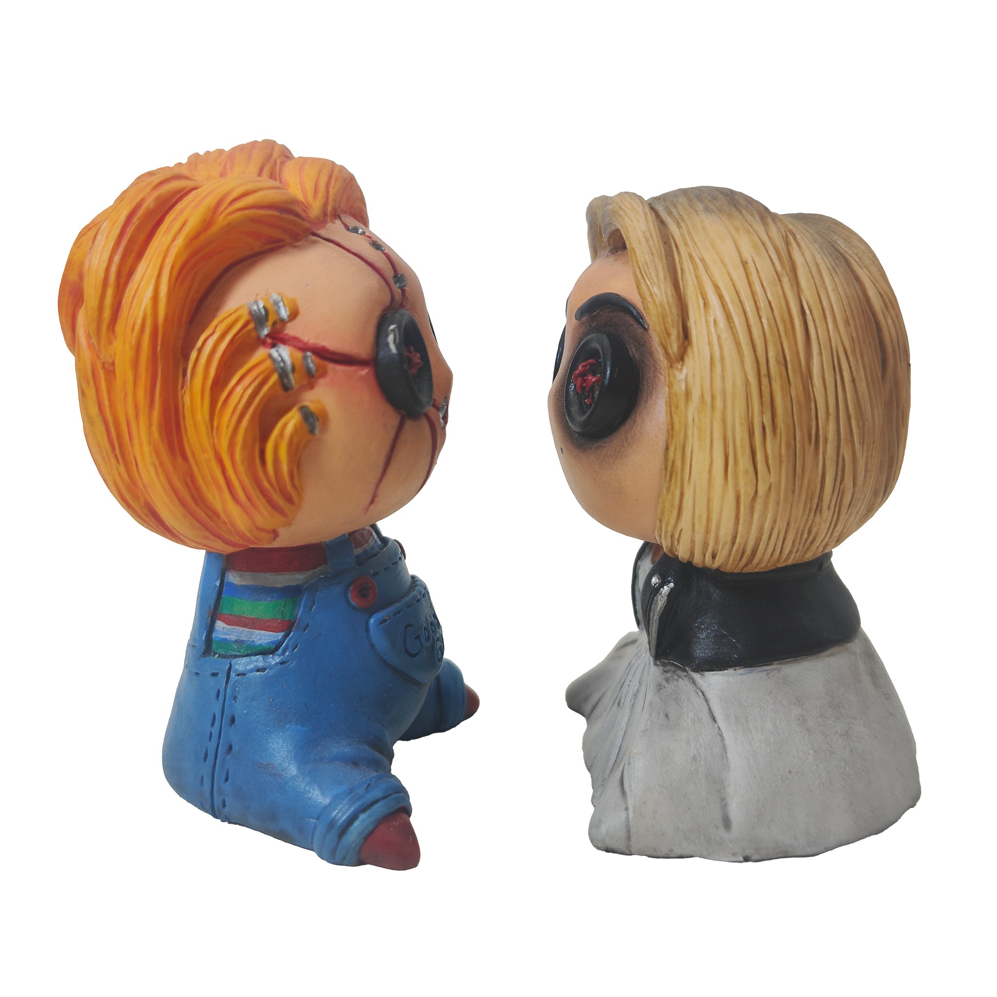 Button Eye Horror Doll and Bride Resin Figure Set AE Treasures Handmade Fan Art – photo 2 of 8