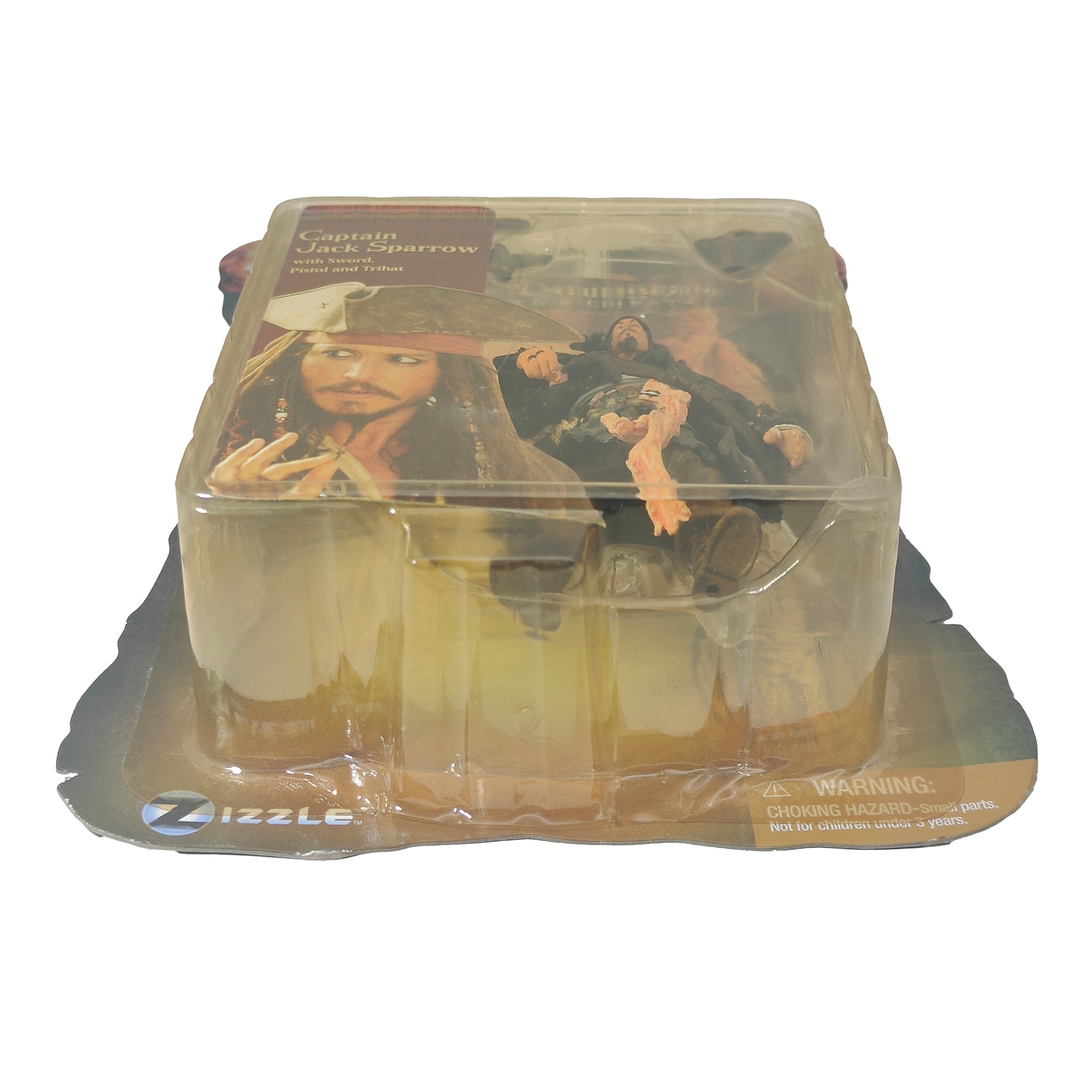 Captain Jack Sparrow Pirates Of The Caribbean DMC  Zizzle Action Figure 2006 9cm – Movie Icons & Heroes, Vintage Brands, 9 cm, 2006, pre-owned collector piece, Uncanny Collectibles Dublin Ireland