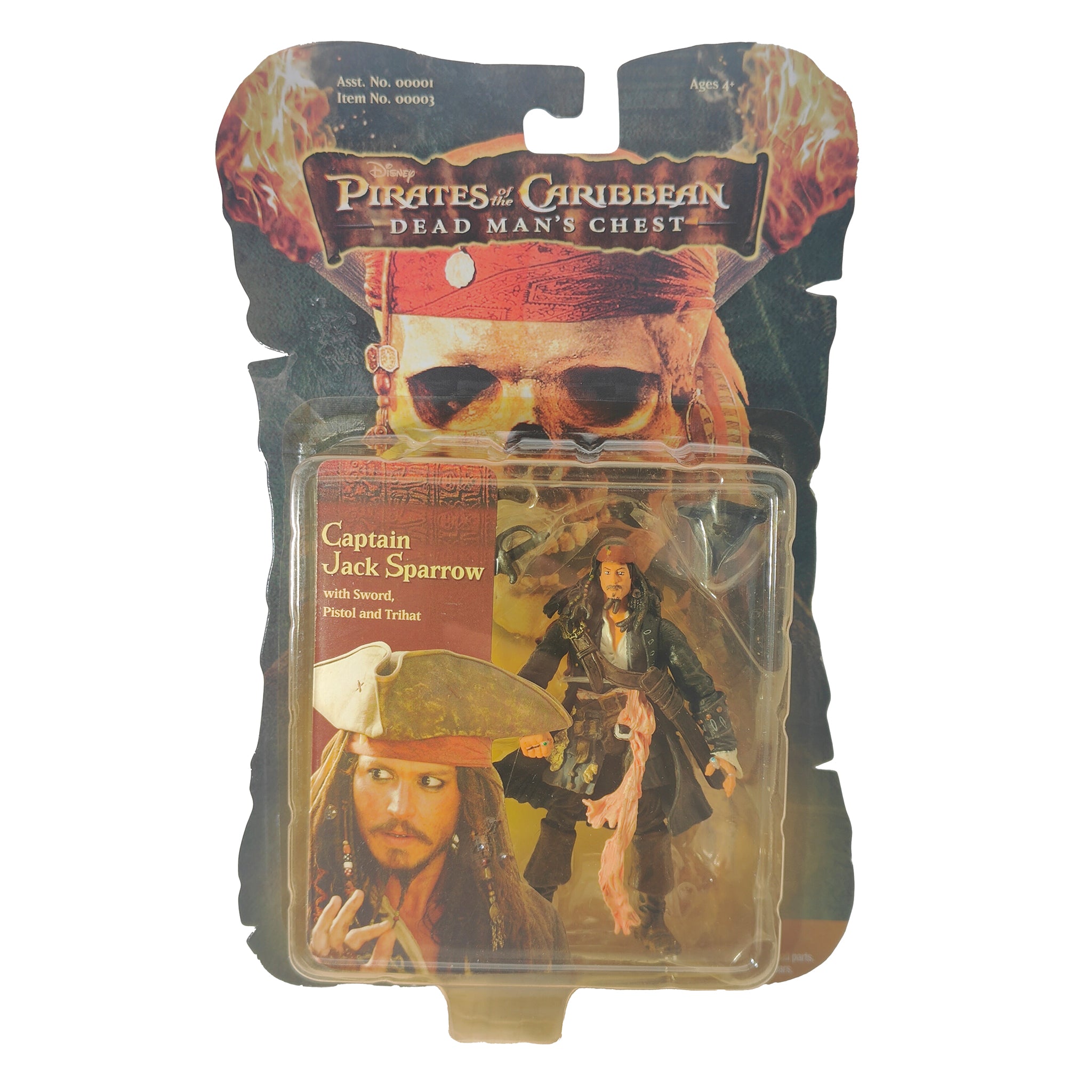 Captain Jack Sparrow Pirates Of The Caribbean DMC  Zizzle Action Figure 2006 9cm – Movie Icons & Heroes, Vintage Brands, 9 cm, 2006, pre-owned collector piece, Uncanny Collectibles Dublin Ireland