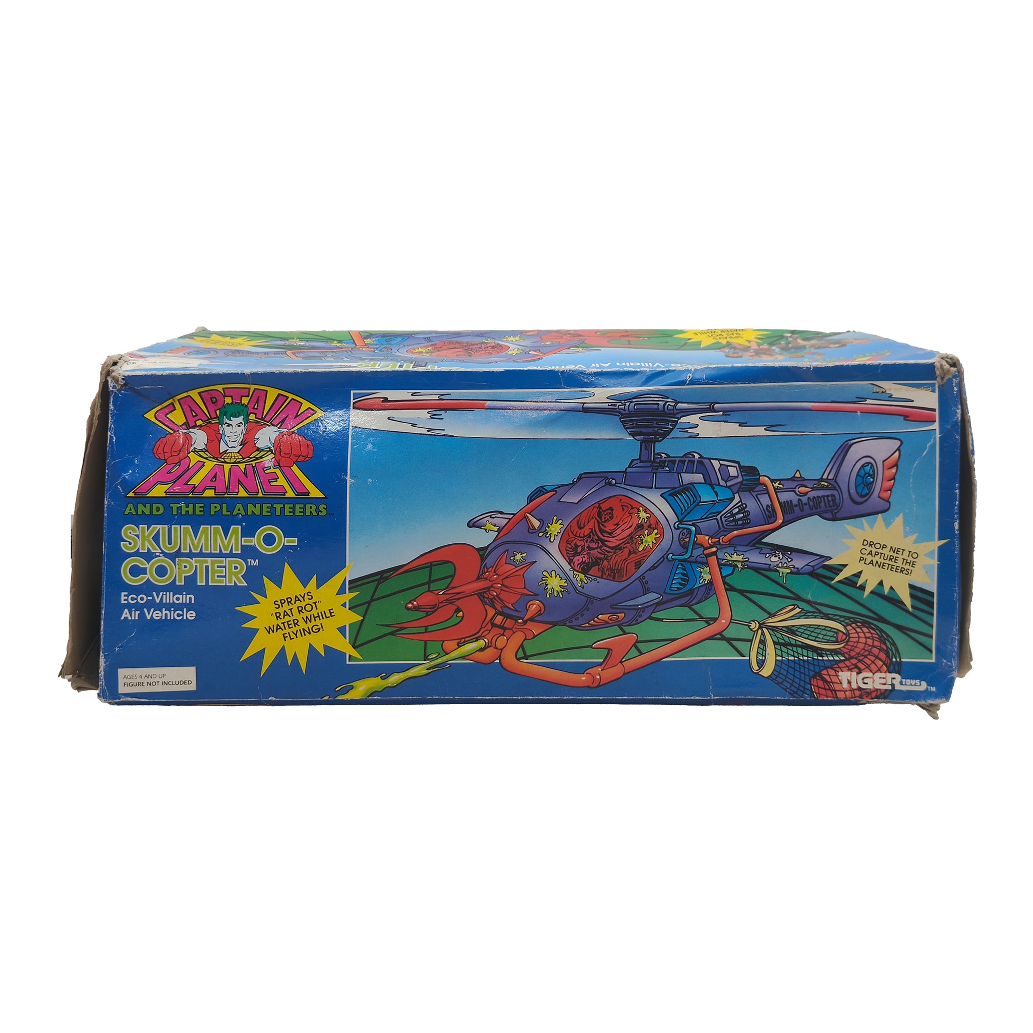 Captain Planet Skumm O Copter Tiger Toys Vehicle Boxed 1991 – TV Icons & Heroes, Vintage Brands, 30 cm, 1991, pre-owned collector piece, Uncanny Collectibles Dublin Ireland