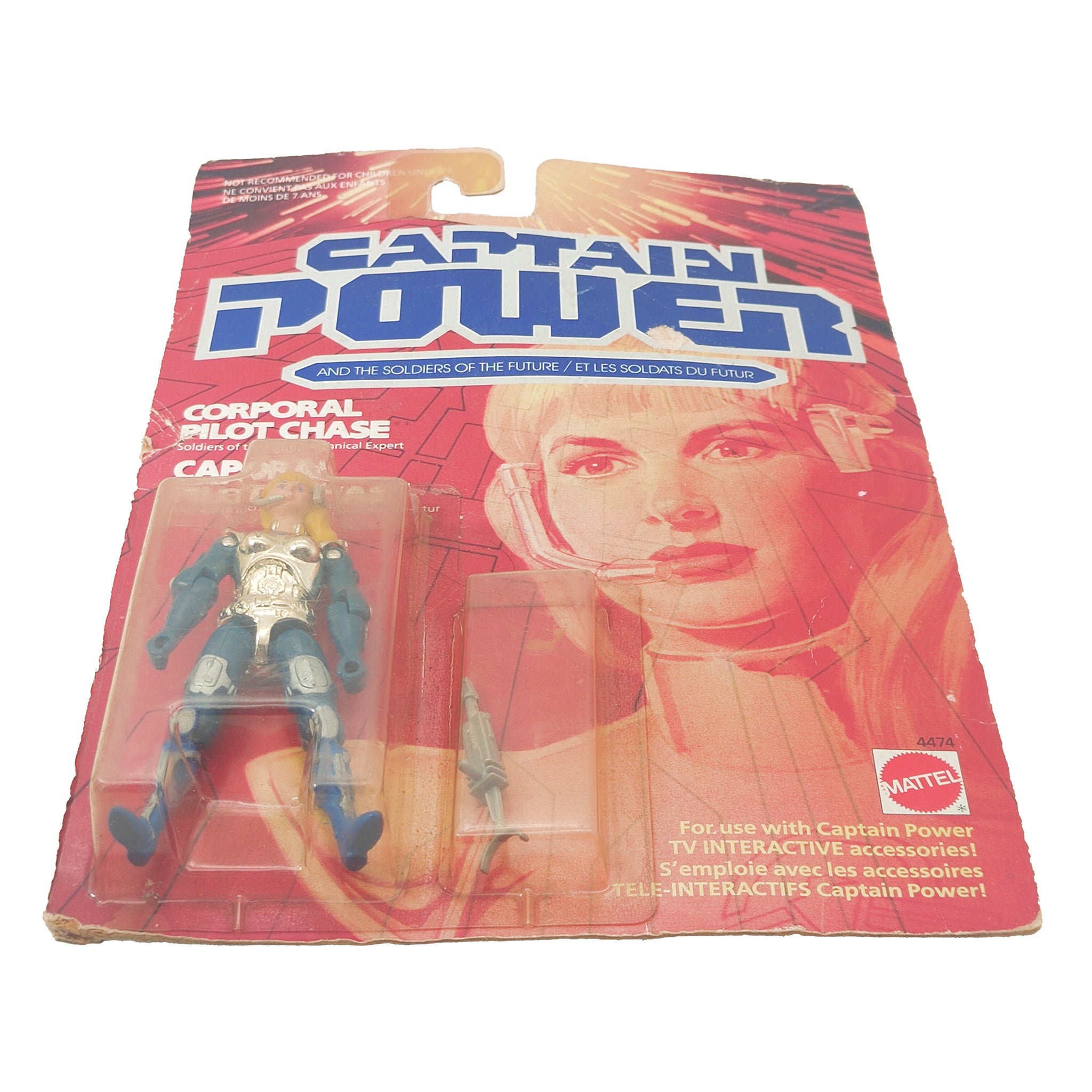 Captain Power Corporal Pilot Chase Mattel  Action Figure 1987