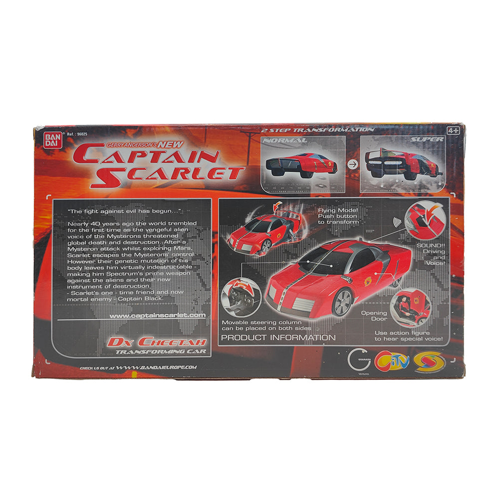Captain Scarlet Dx Cheetah Transforming Car With Sound Bandai 2006 Gerry Anderson 96025 – Gerry Anderson Universe, Bandai, 35 cm, 2006, pre-owned collector piece, Uncanny Collectibles Dublin Ireland
