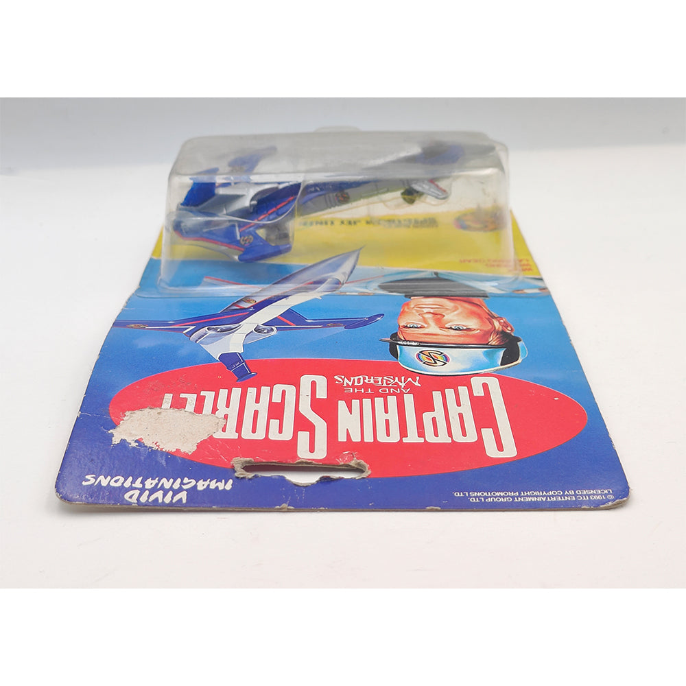 Captain Scarlet Spectrum Jet Liner diecast vehicle by Vivid Imaginations 1993, 10cm long official Gerry Anderson collectible factory sealed in used packaging