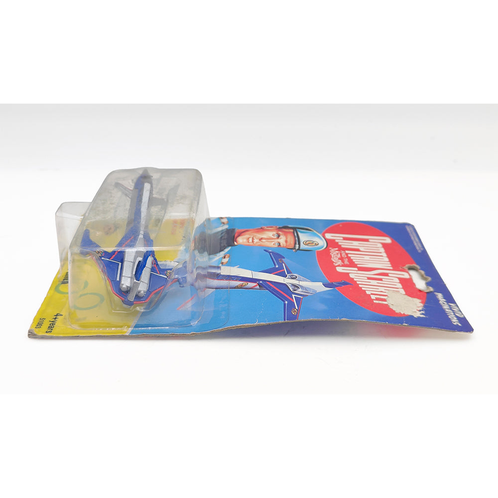 Captain Scarlet Spectrum Jet Liner diecast vehicle by Vivid Imaginations 1993, 10cm long official Gerry Anderson collectible factory sealed in used packaging