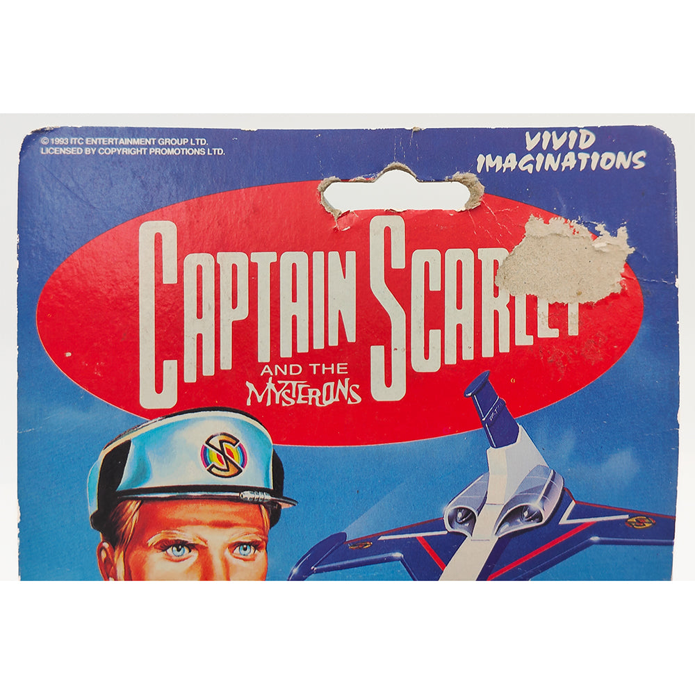 Captain Scarlet Spectrum Jet Liner diecast vehicle by Vivid Imaginations 1993, 10cm long official Gerry Anderson collectible factory sealed in used packaging