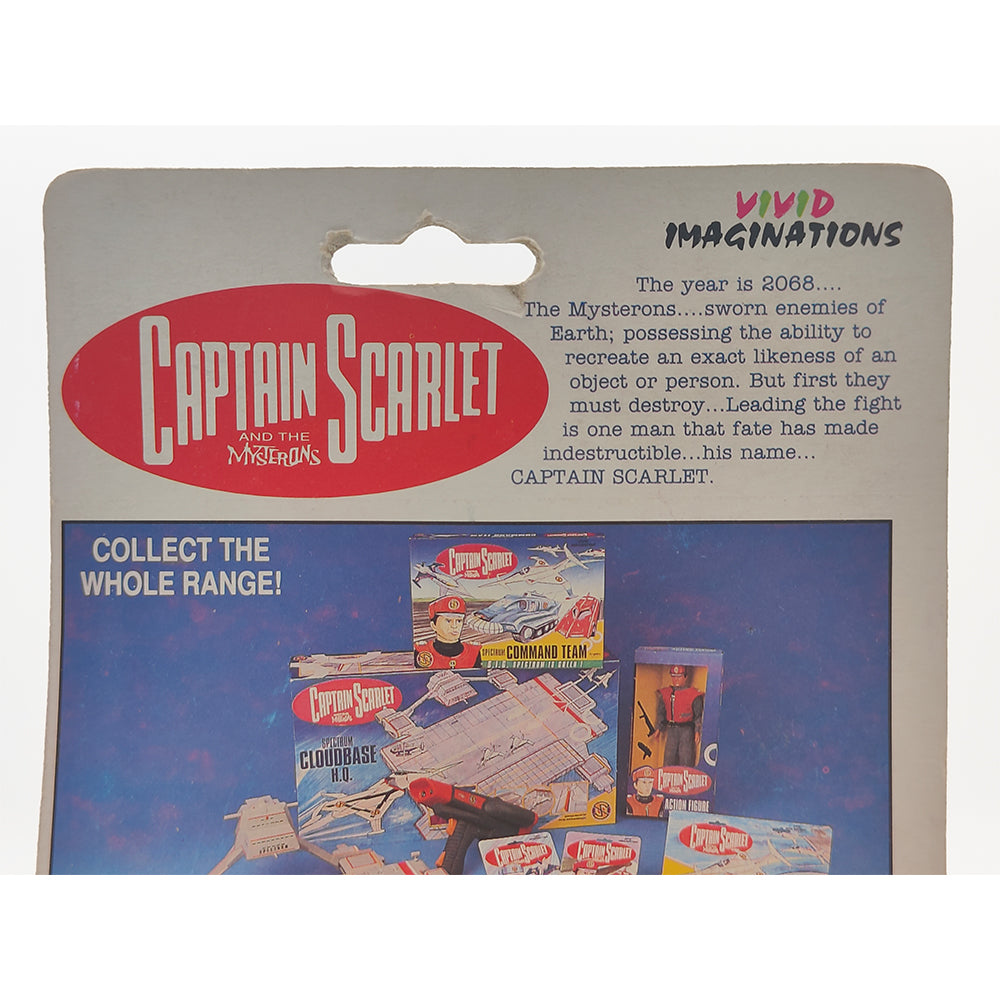 Captain Scarlet Spectrum Jet Liner diecast vehicle by Vivid Imaginations 1993, 10cm long official Gerry Anderson collectible factory sealed in used packaging
