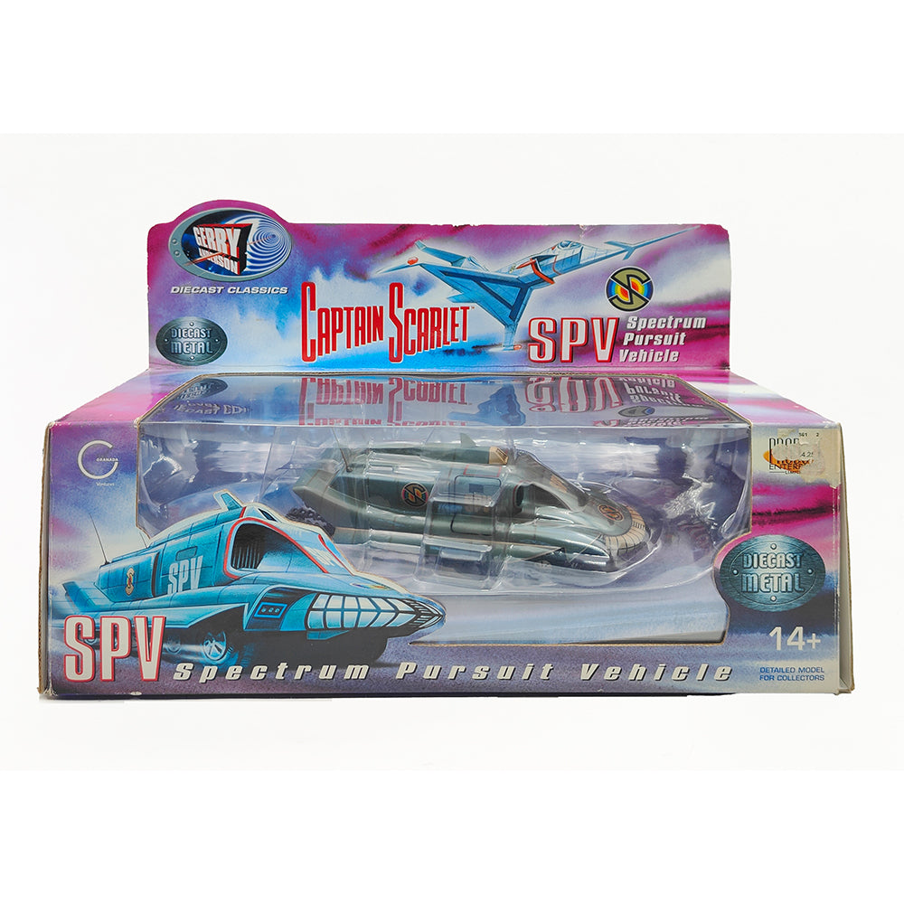 Captain Scarlet Spectrum Pursuit Vehicle SPV diecast by Product Enterprise, 18cm long official Gerry Anderson collectible in used condition with original box