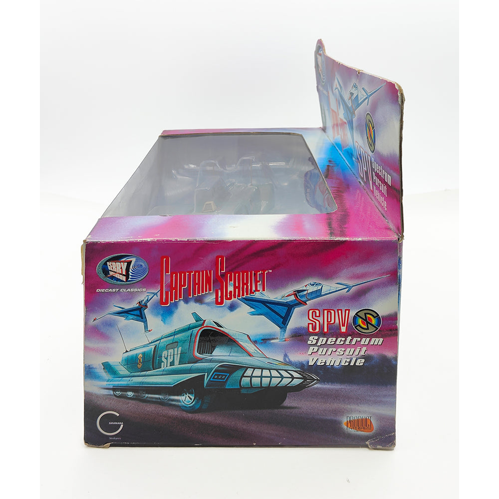 Captain Scarlet Spectrum Pursuit Vehicle SPV diecast by Product Enterprise, 18cm long official Gerry Anderson collectible in used condition with original box