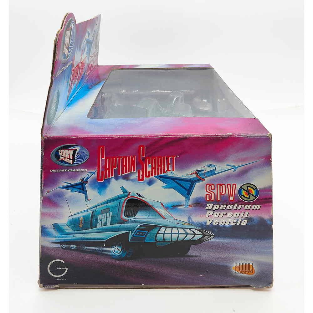 Captain Scarlet Spectrum Pursuit Vehicle SPV diecast by Product Enterprise, 18cm long official Gerry Anderson collectible in used condition with original box
