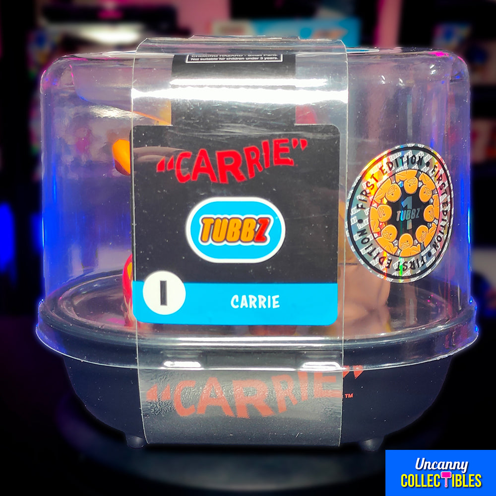 Carrie #1 Tubbz First Edition Cosplaying Duck Collectible – Horror, Numskull, 10 cm, 2024, brand new collector item, Uncanny Collectibles Dublin Ireland