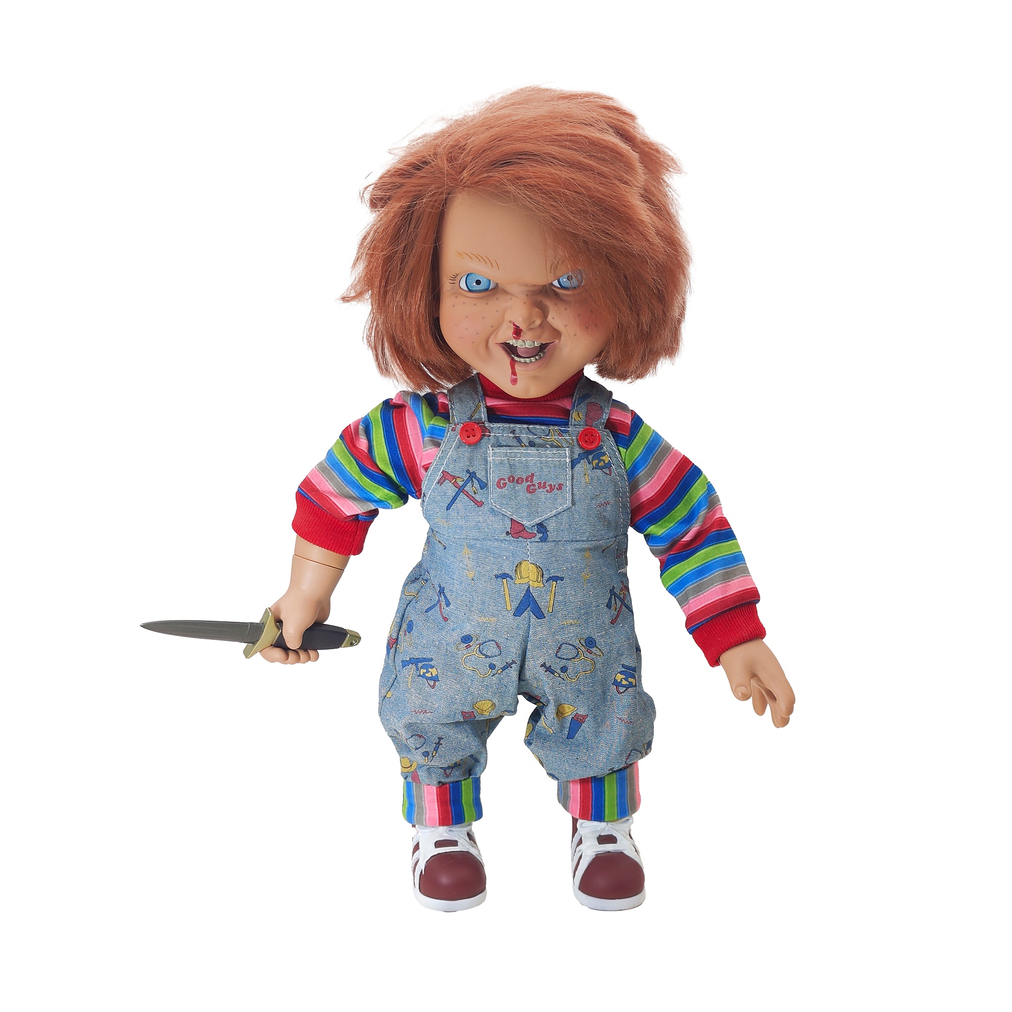 Child's Play 2 Menacing Chucky Mezco Mega Scale Talking Figure, 38cm, pre-owned