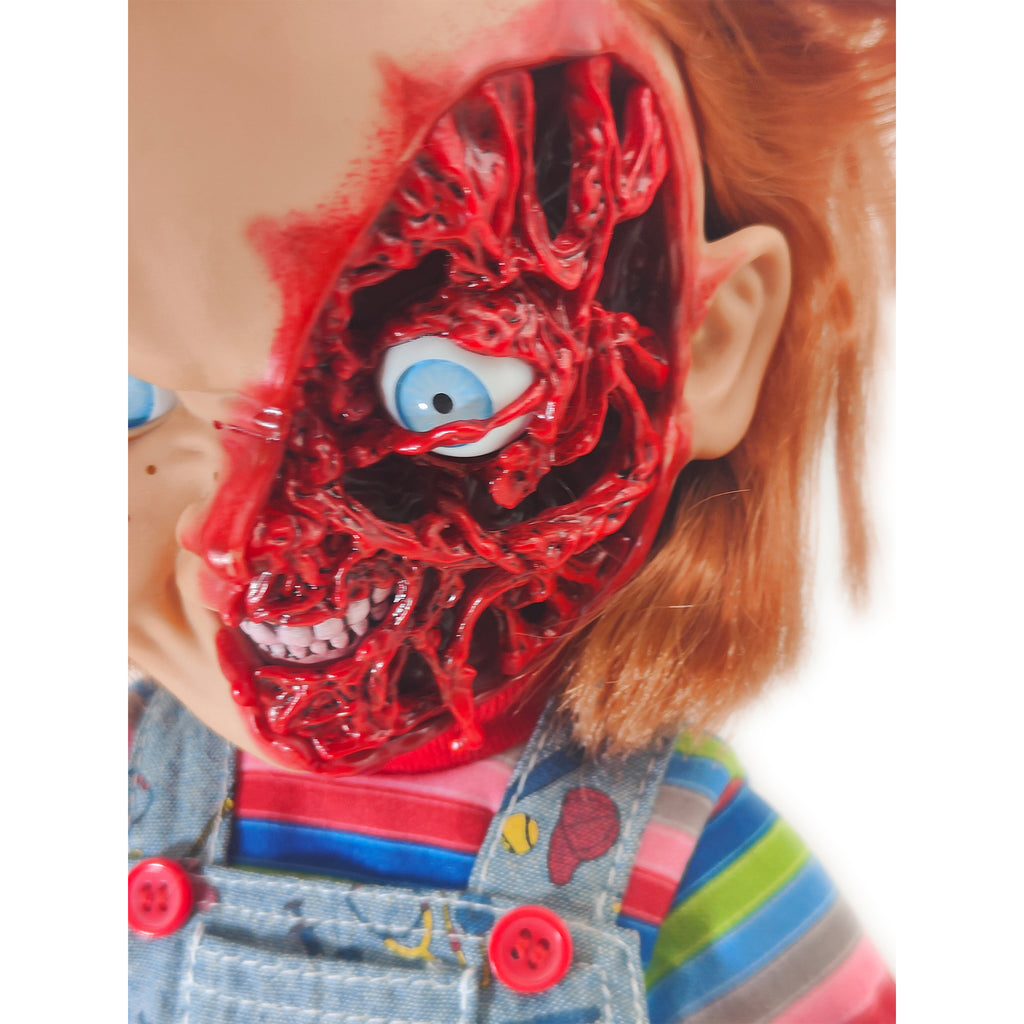 Child's Play 3 Pizza Face Chucky Mezco Mega Scale Talking Figure
