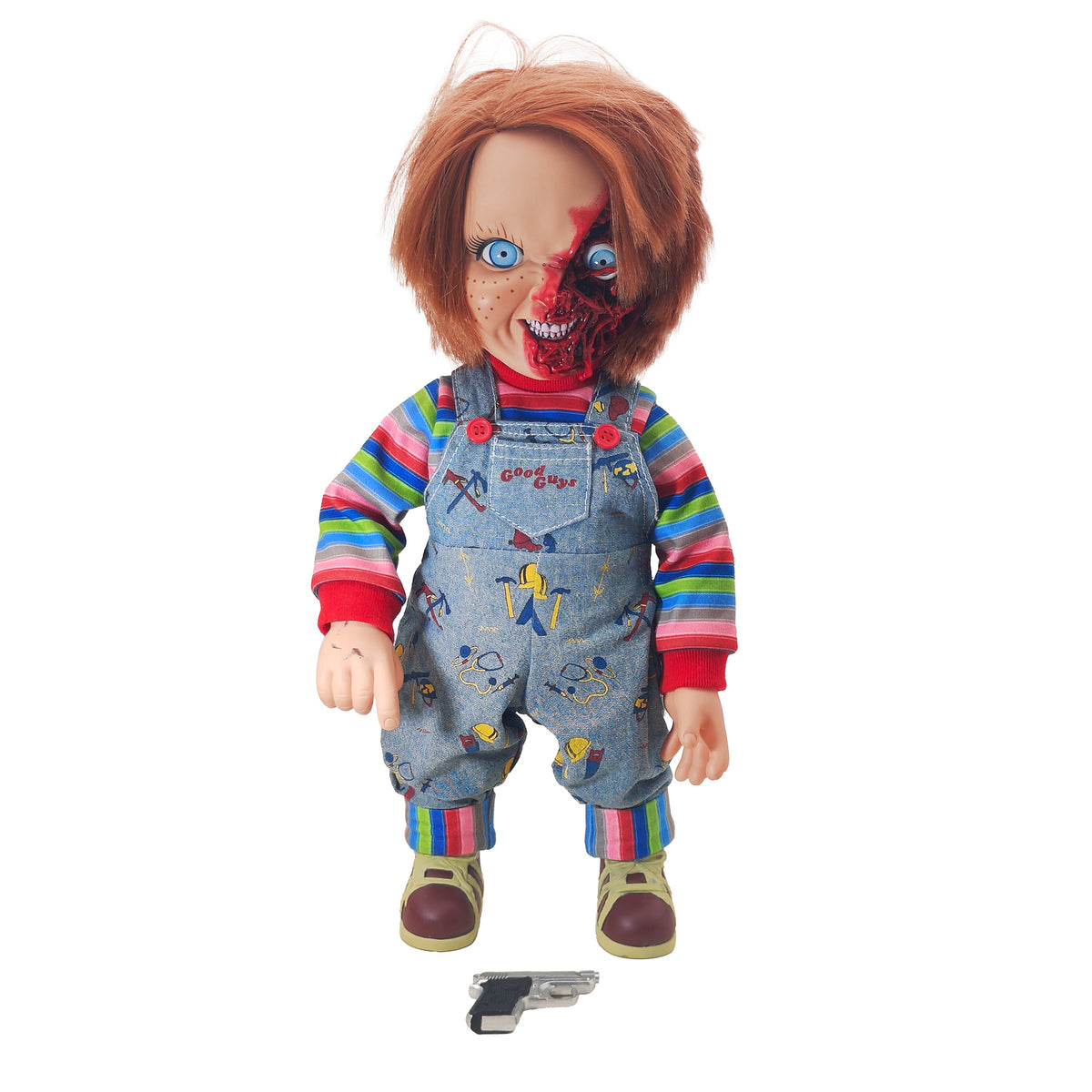 Child's Play 3 Pizza Face Chucky Mezco Mega Scale Talking Figure