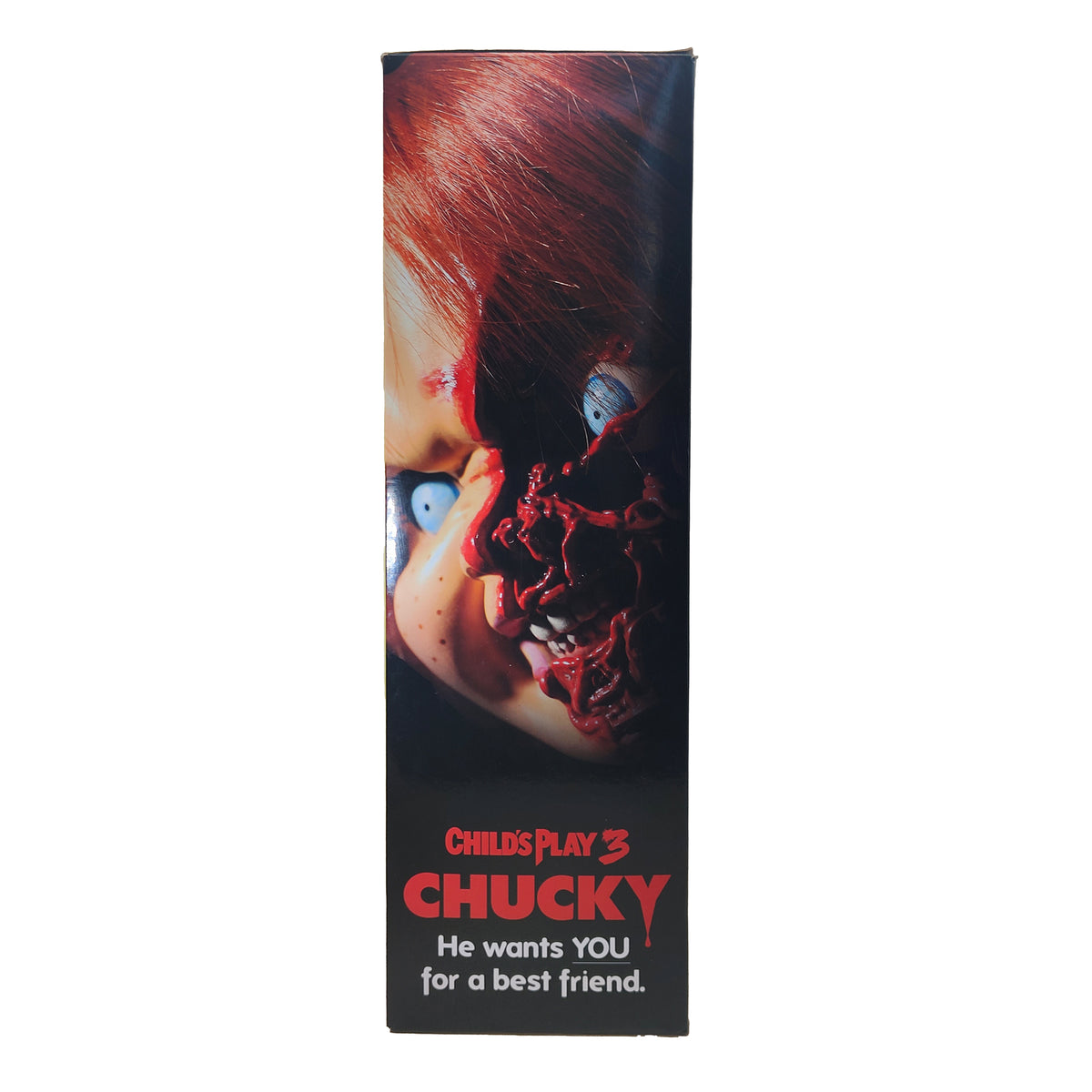 Child's Play 3 Pizza Face Chucky Mezco Mega Scale Talking Figure