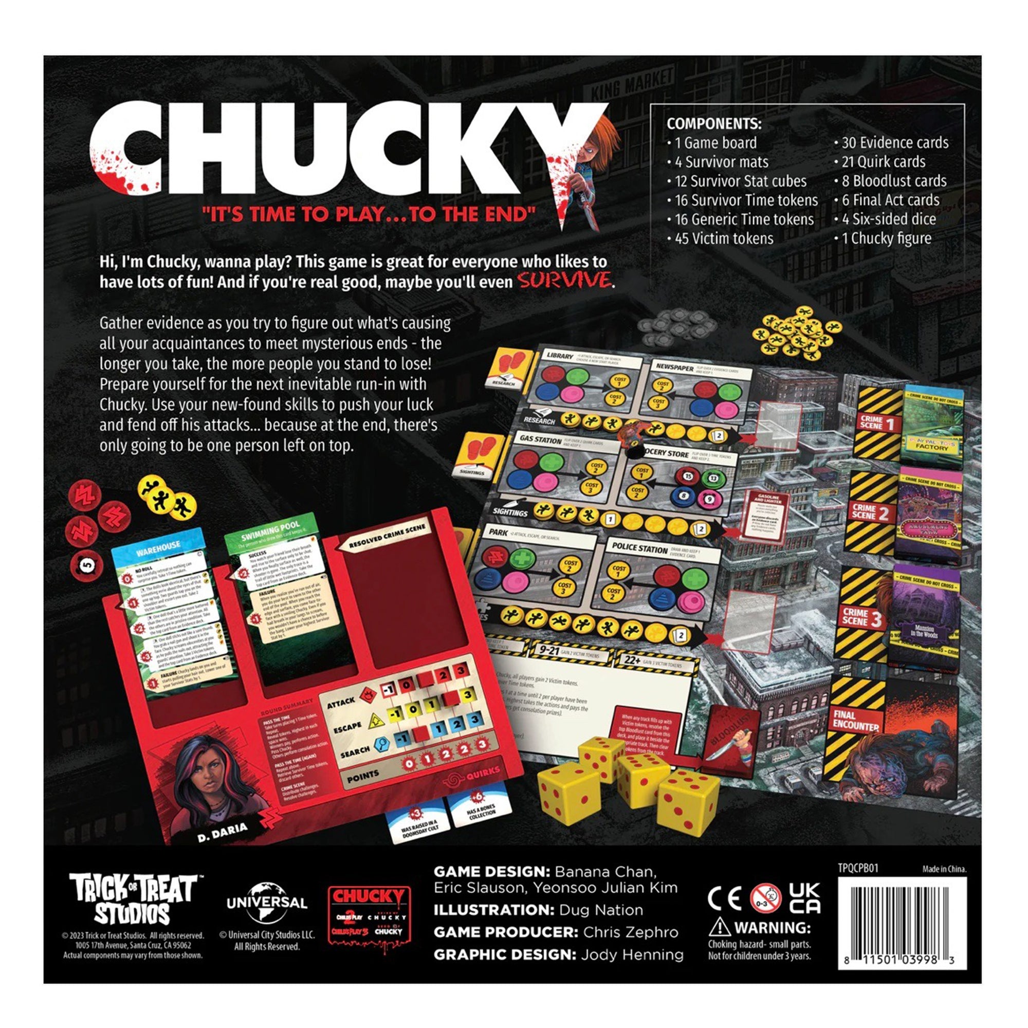 Childs Play Chucky Board Game Trick Or Treat Studios – Child's Play, Trick or Treat Studios, -, 2023, brand new collector item, Uncanny Collectibles Dublin Ireland