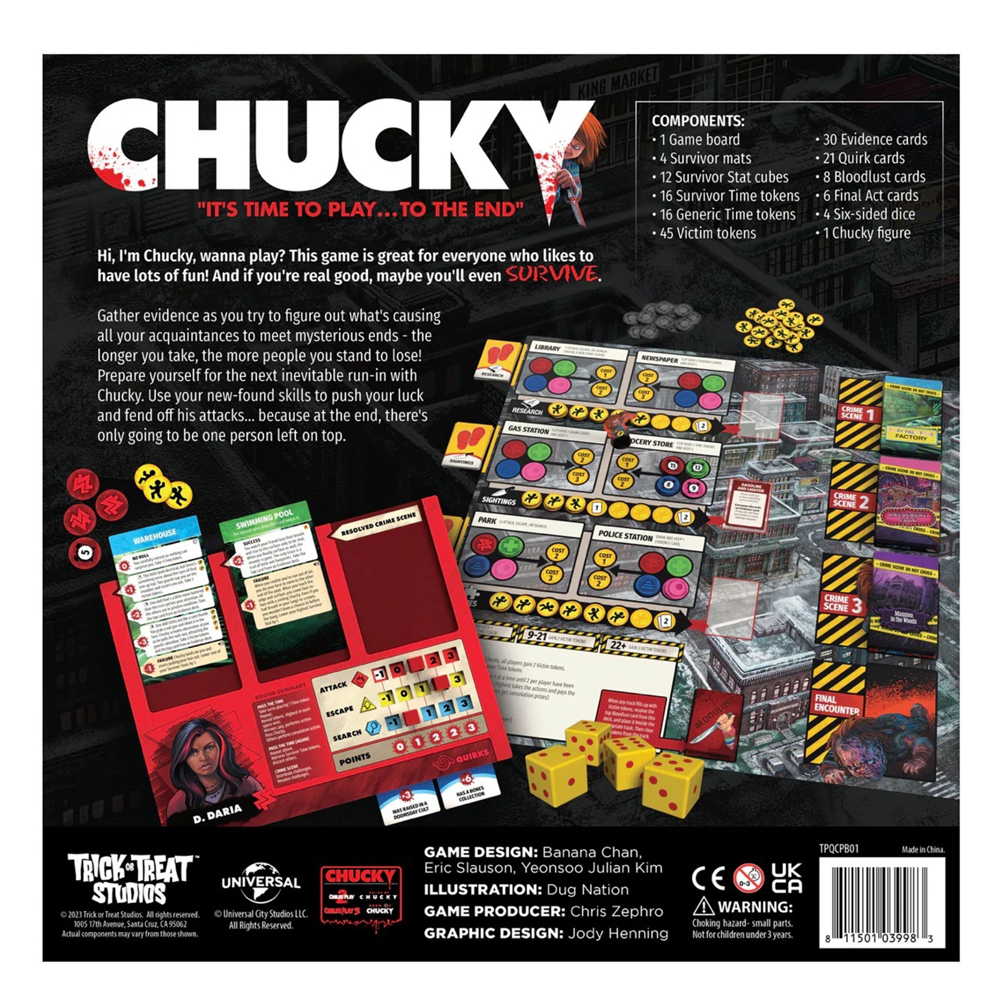 Childs Play Chucky Board Game Trick Or Treat Studios – Child's Play, Trick or Treat Studios, -, 2023, brand new collector item, Uncanny Collectibles Dublin Ireland