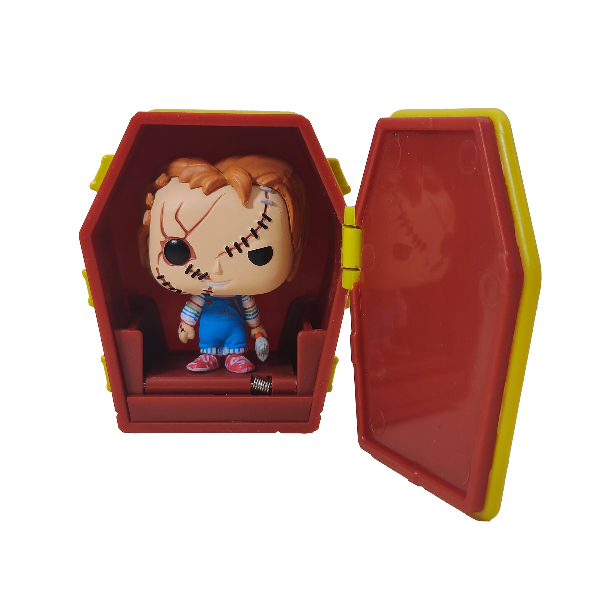 Child's Play Chucky Coffin Funko Pocket Pop Vinyl Figure, 4cm, 2025, pre-owned