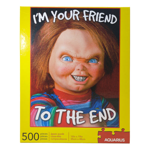 Child's Play Chucky I'm Your Friend To The End Aquarius 500 Jigsaw Puzzle, pre-owned