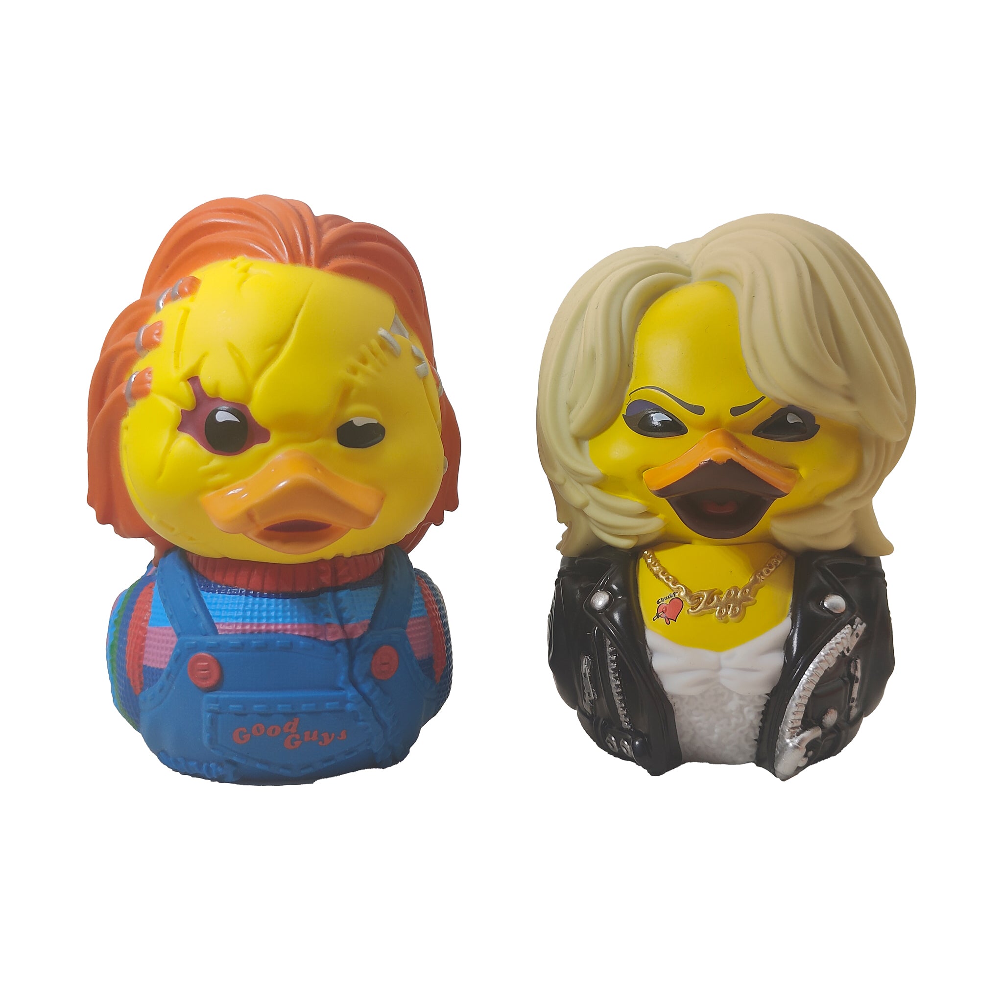 Childs Play Chucky & Tiffany Tubbz Cosplaying Duck Collectible Bundle, 9cm, PVC, 2023, Numskull, pre-owned