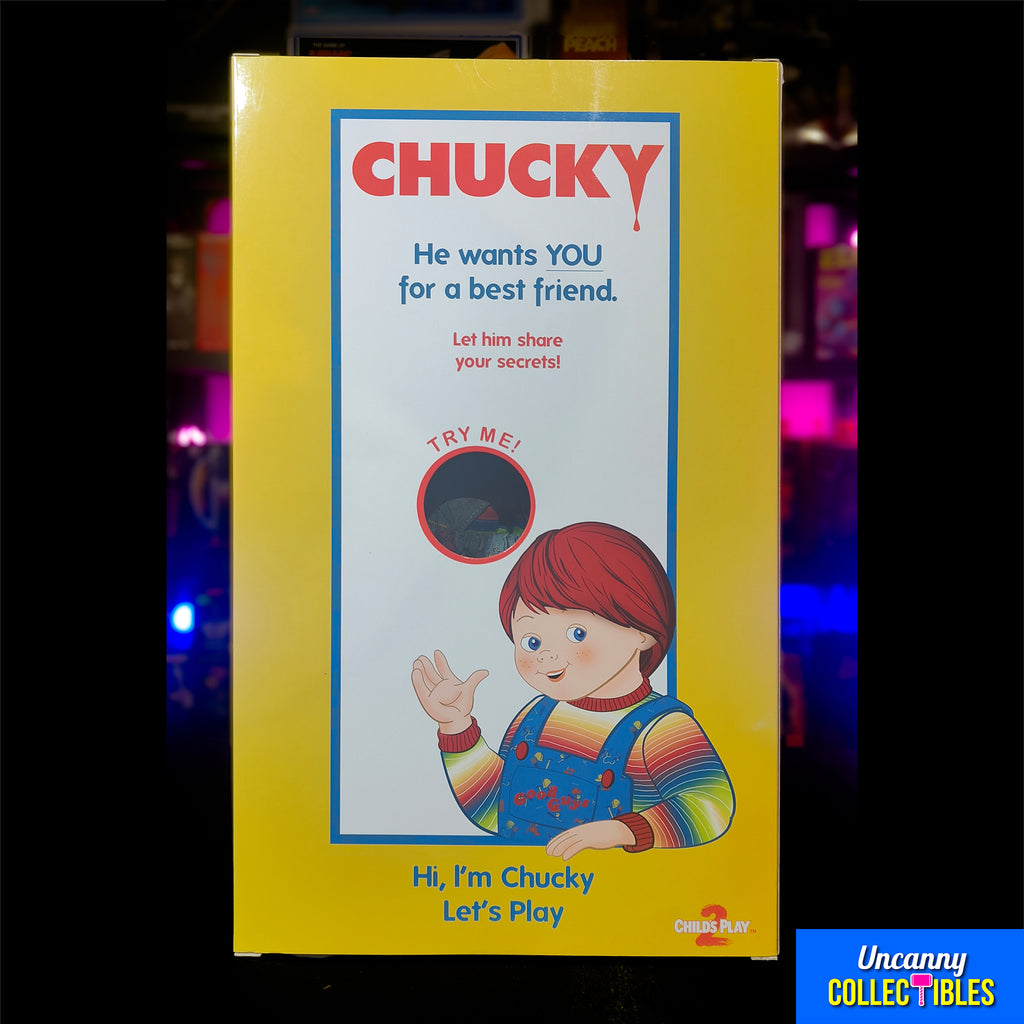 Childs Play Talking Chucky Mezco Toyz Action Figure 38cm – Child's Play, Mezco Toyz, 38 cm, brand new collector item, Uncanny Collectibles Dublin Ireland